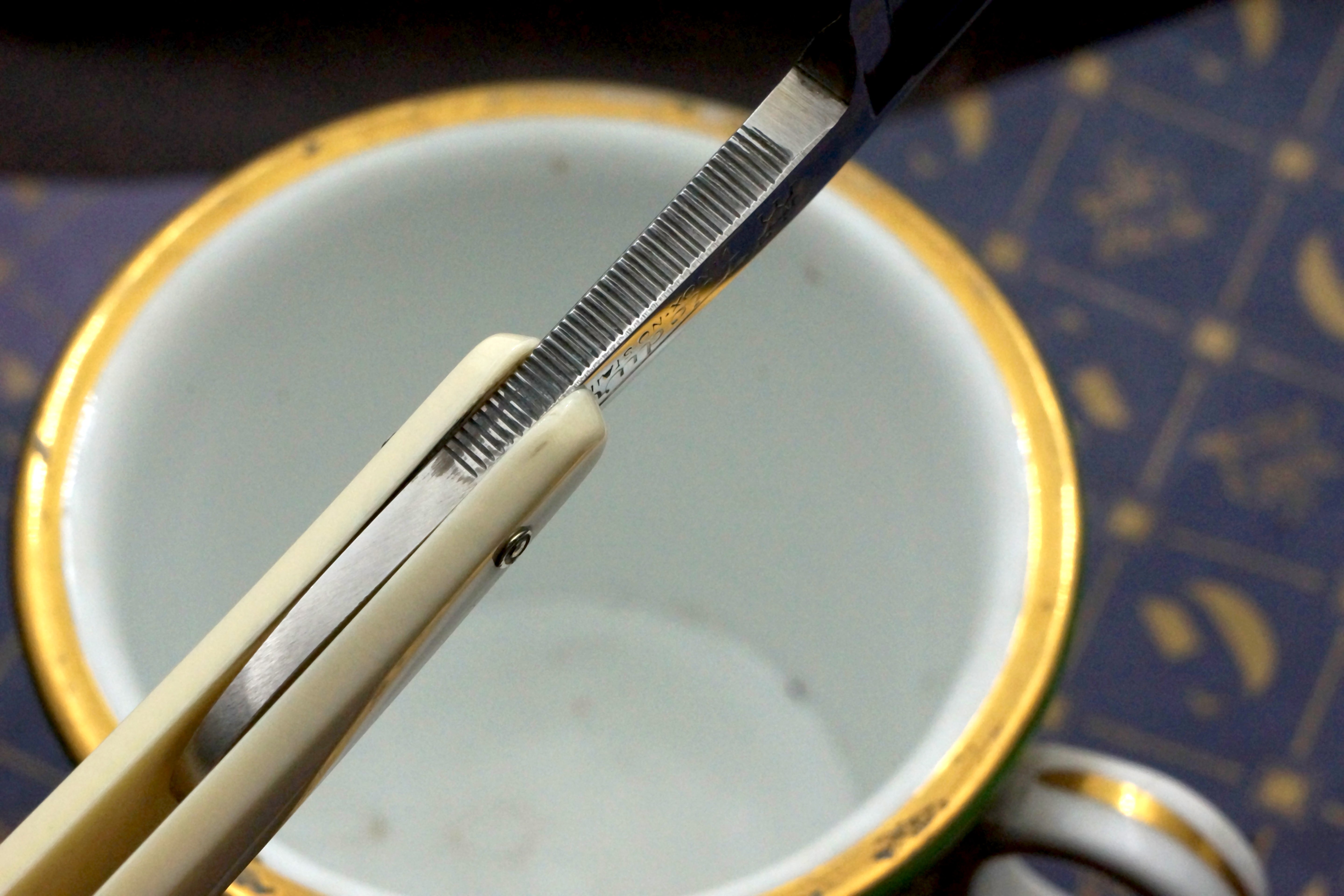 Henckels Friodur Anniversary No. 250 - 13/16 Near Mint Stainless Steel Full Hollow - Solingen Straight Razor - Shave Ready