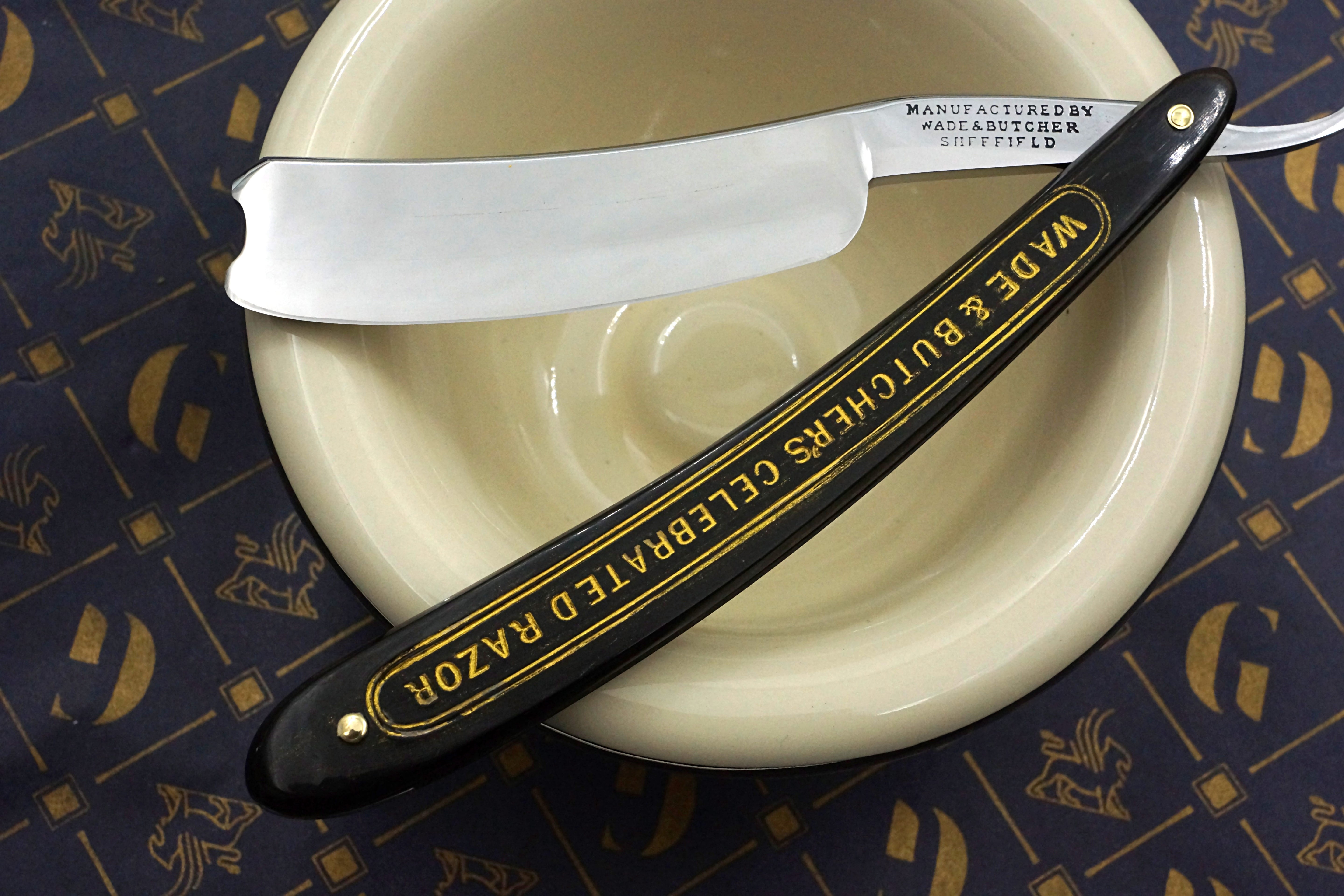 Wade & Butcher 13/16 Near Wedge Blade with Original Pressed Horn Scales Sheffield Straight Razor - Shave Ready