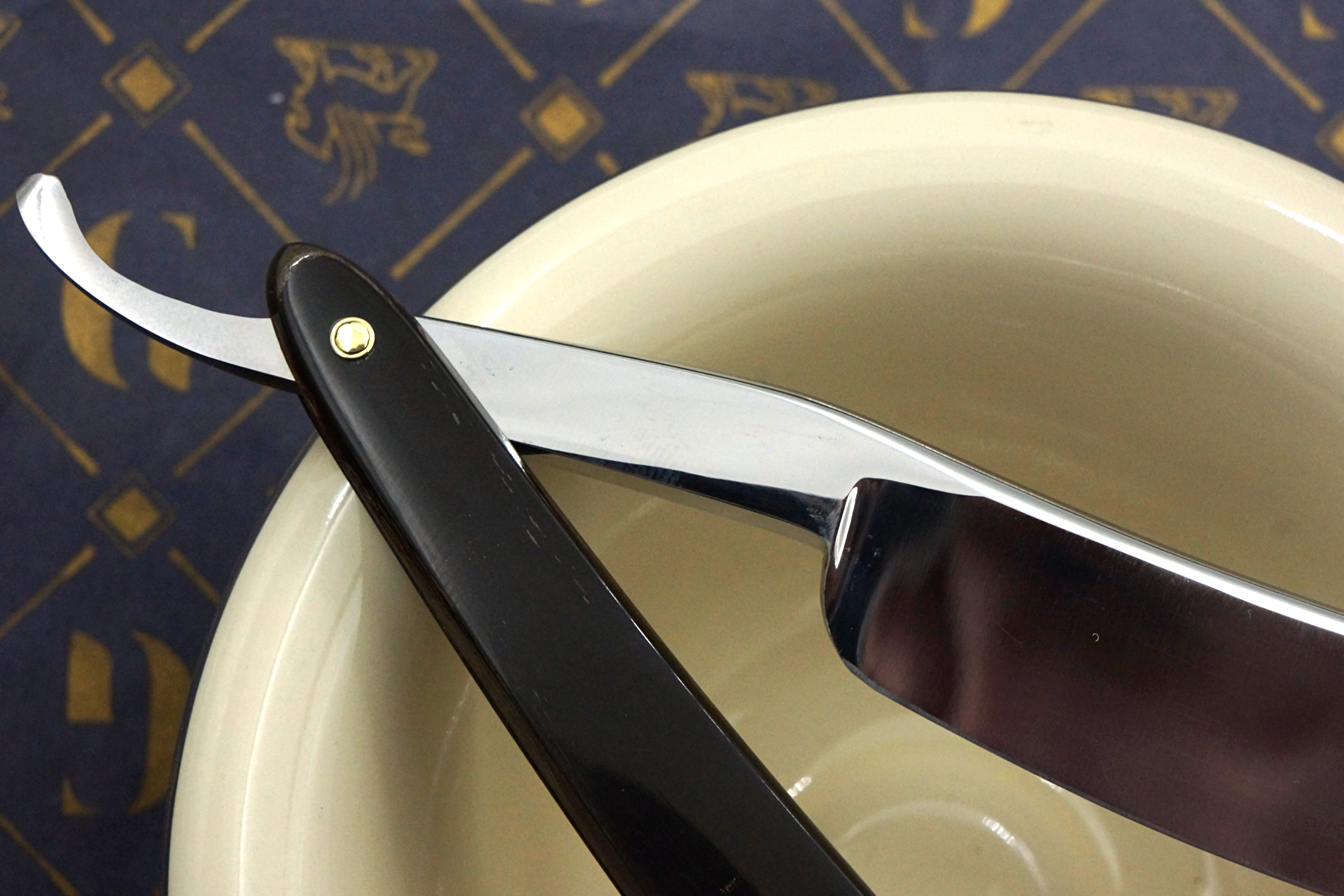 Wade & Butcher 13/16 Near Wedge Blade with Original Pressed Horn Scales Sheffield Straight Razor - Shave Ready