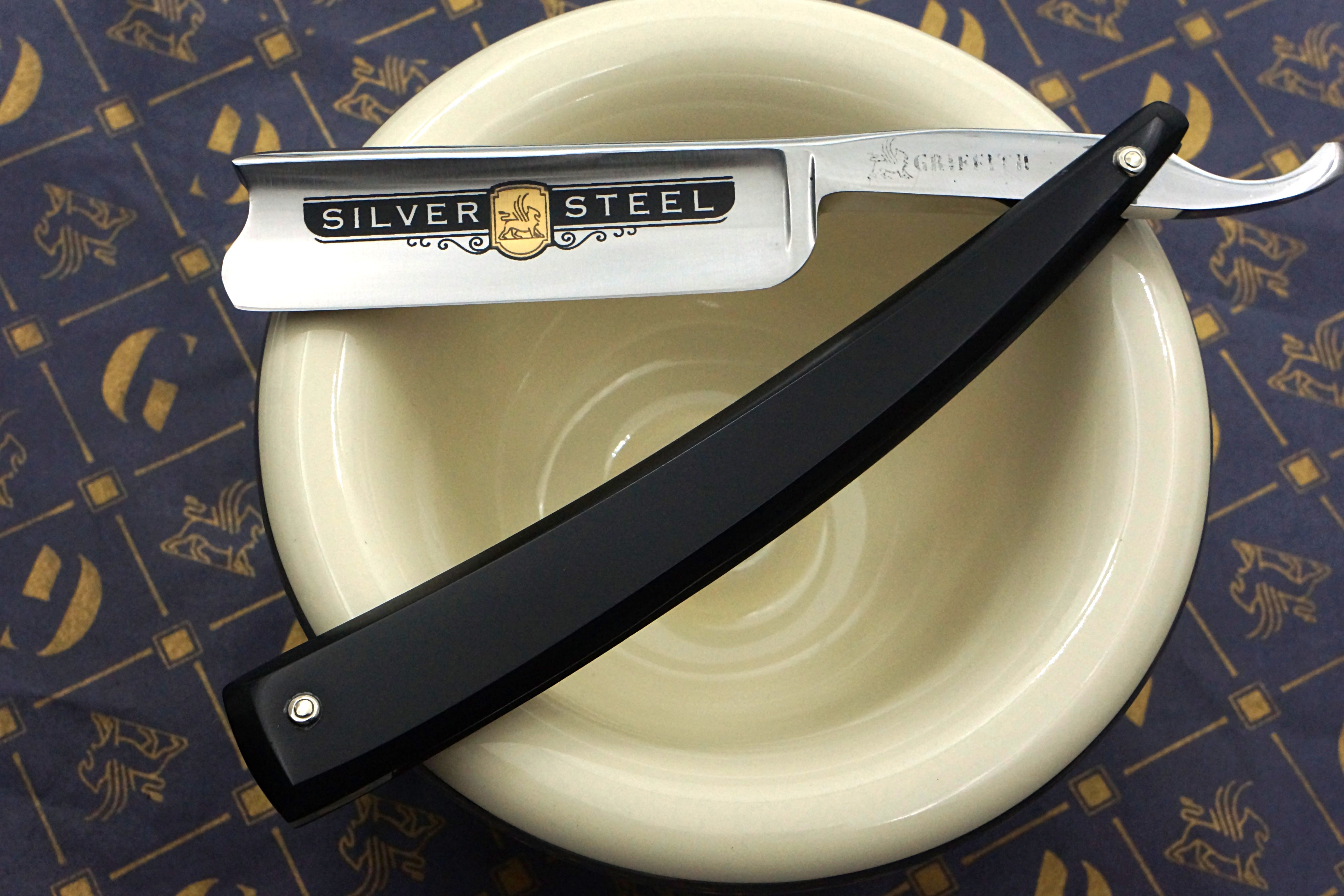 Griffith 7/8 Full Hollow Etched Blade - Composite Scales Artisan Straight Razor