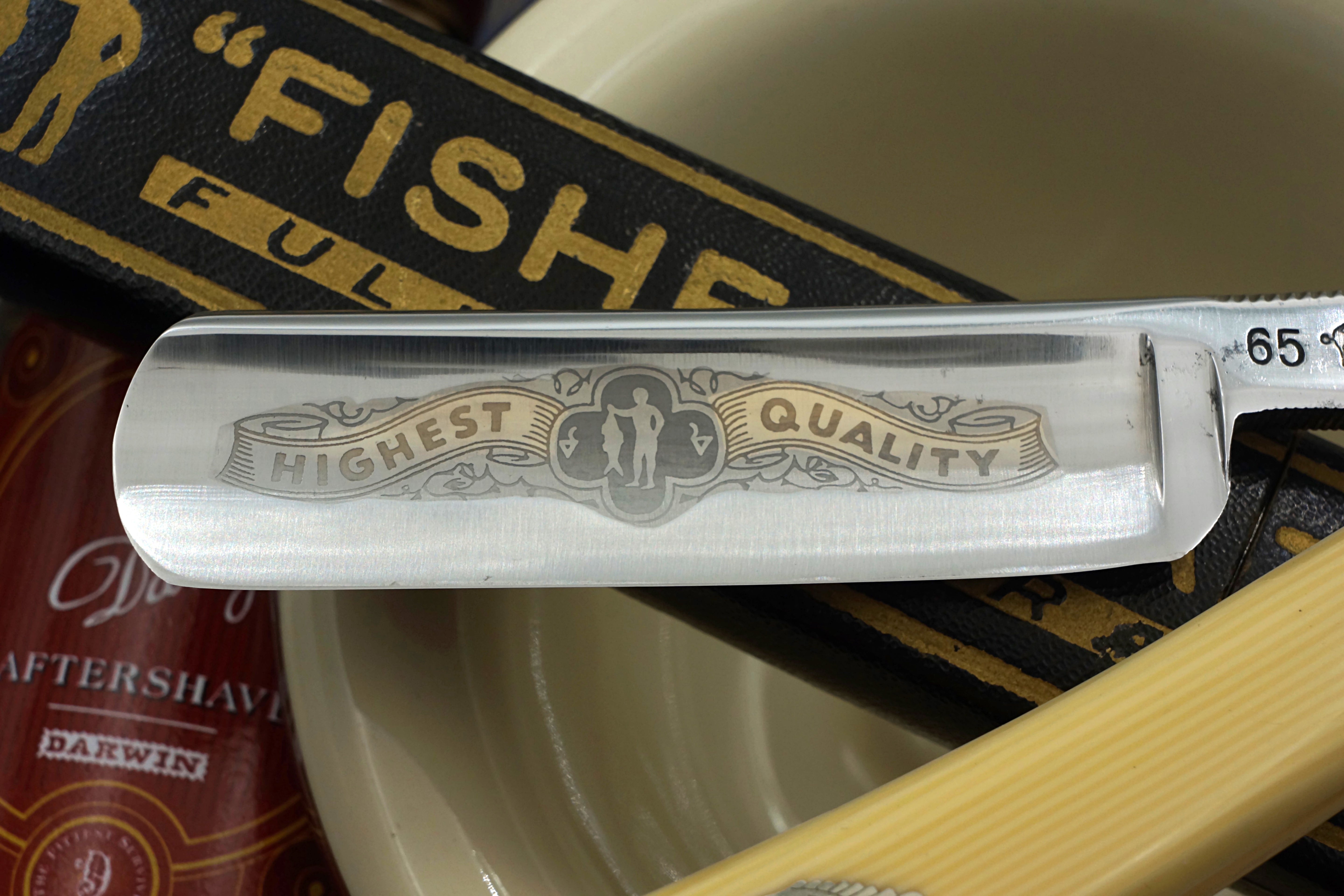 Paul Kohl "The Fisher" - Excellent + 13/16 Full Hollow Blade - Vintage Solingen Straight Razor - Shave Ready