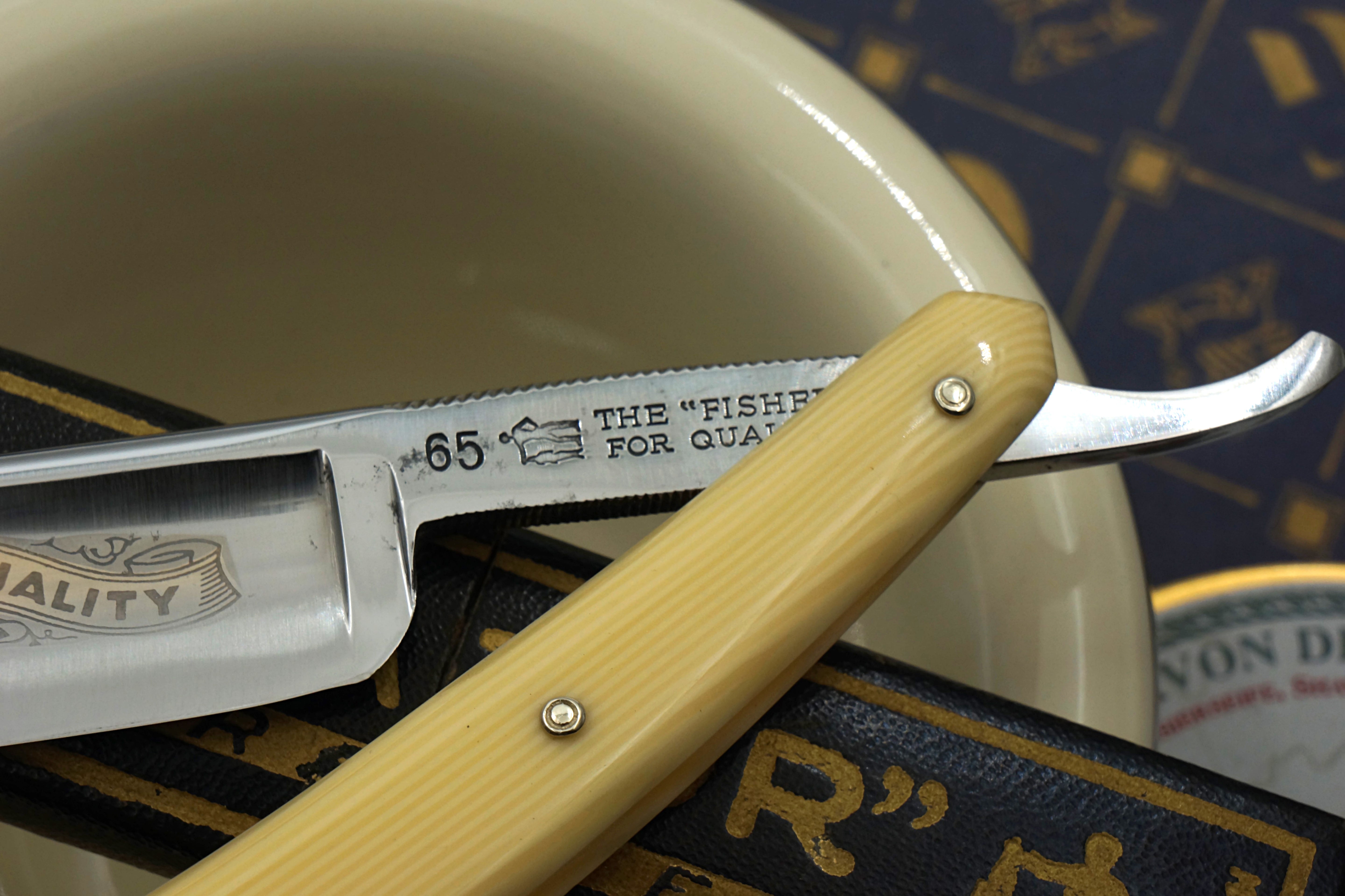 Paul Kohl "The Fisher" - Excellent + 13/16 Full Hollow Blade - Vintage Solingen Straight Razor - Shave Ready
