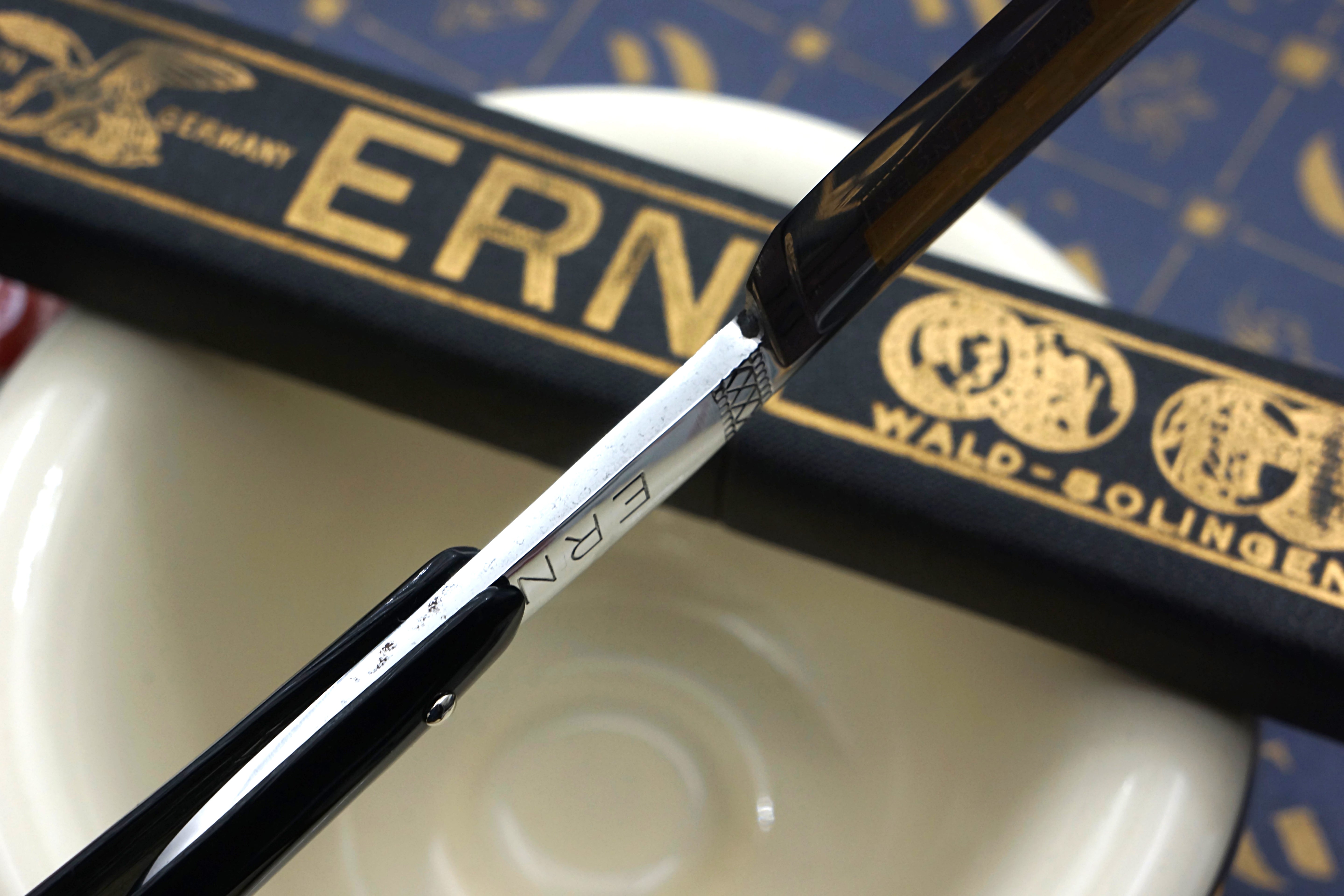 Carl Friederich Ern - NOS 11/16 Full Hollow Blade - Vintage Solingen Straight Razor - Shave Ready