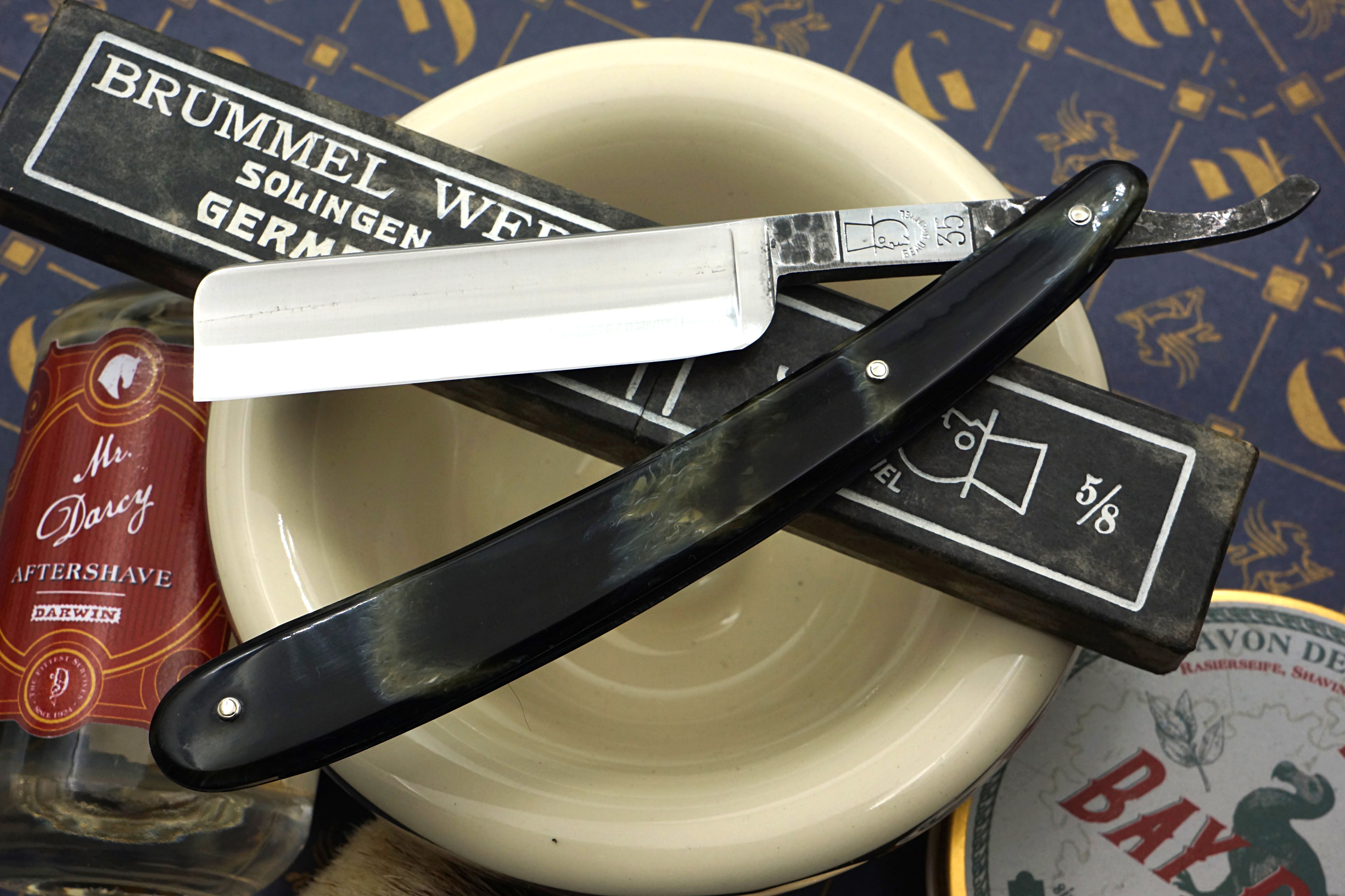 Beau Brummell No.35 11/16" Excellent+ Vintage Solingen Straight Razor - Shave Ready