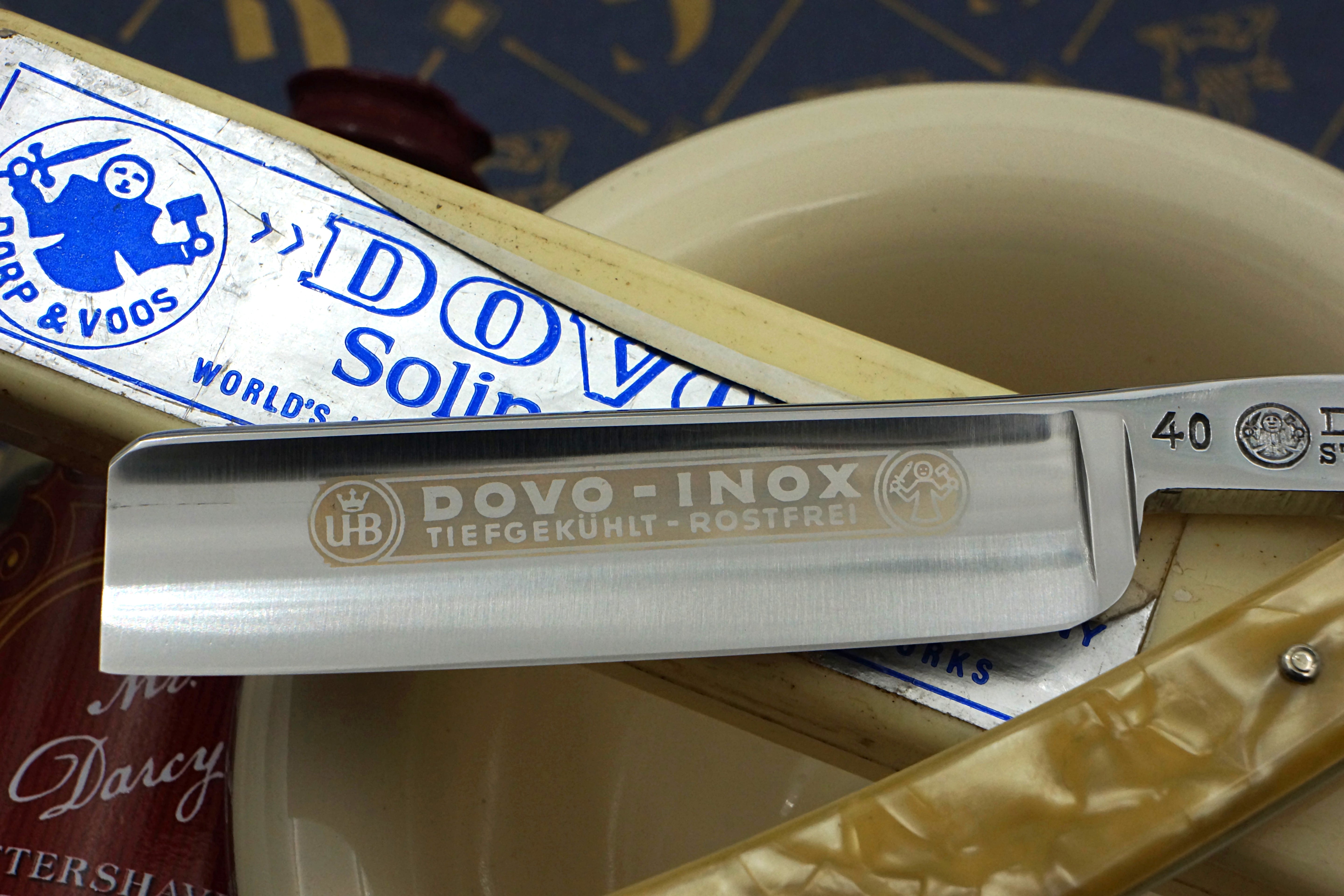 Fritz Bracht Dovo Inox No.40 13/16 Blade Cracked Ice Scales - Excellent++ Vintage Solingen Straight Razor - Shave Ready