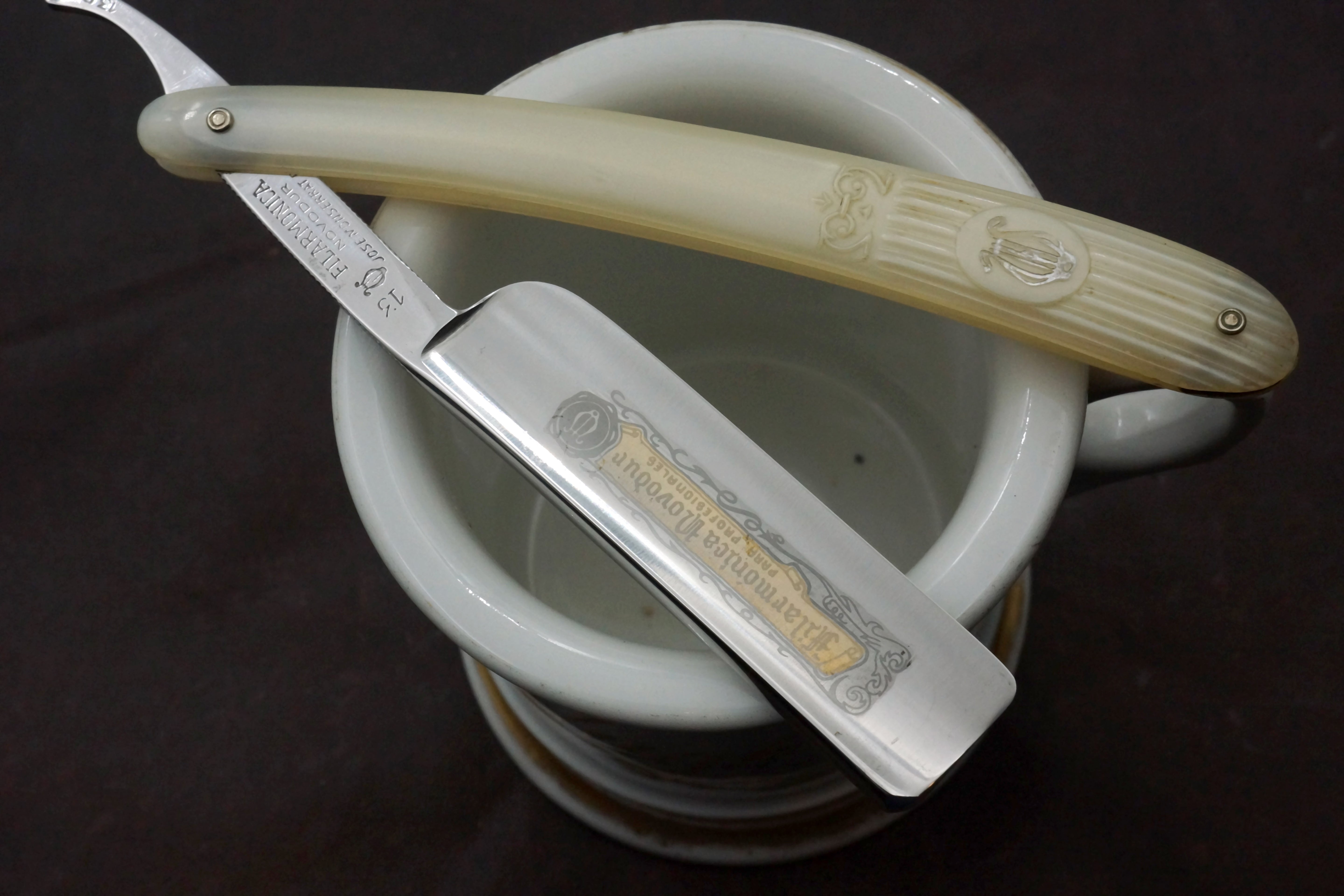 Filarmonica JMP No. 13 Novodur 13/16 Full Hollow Blade - Excellent Restored Vintage Spanish Straight Razor - Shave Ready