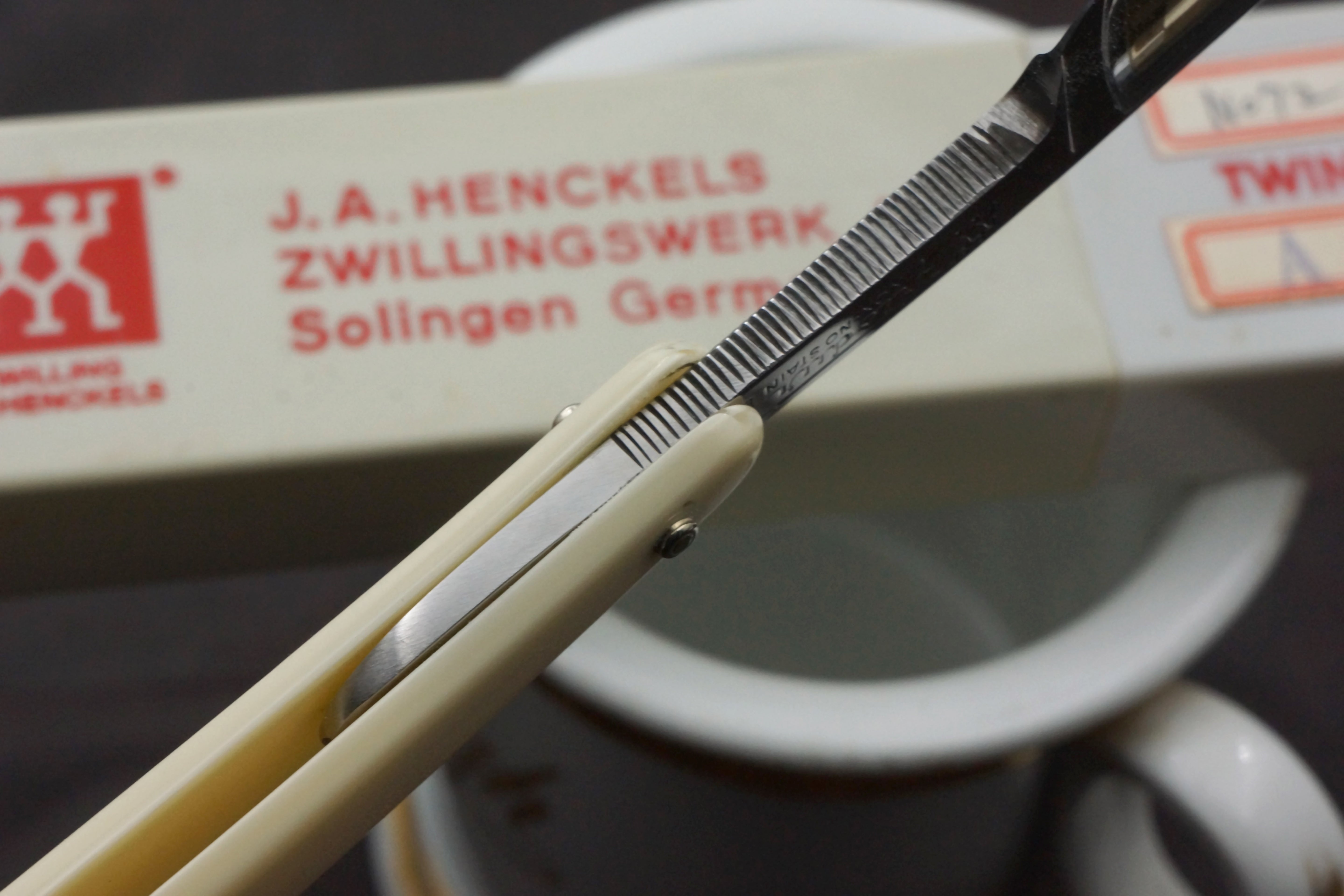 Henckels Friodur 6/8 No. 72 - Excellent Stainless Steel Etched Full Hollow - Solingen Straight Razor - Shave Ready
