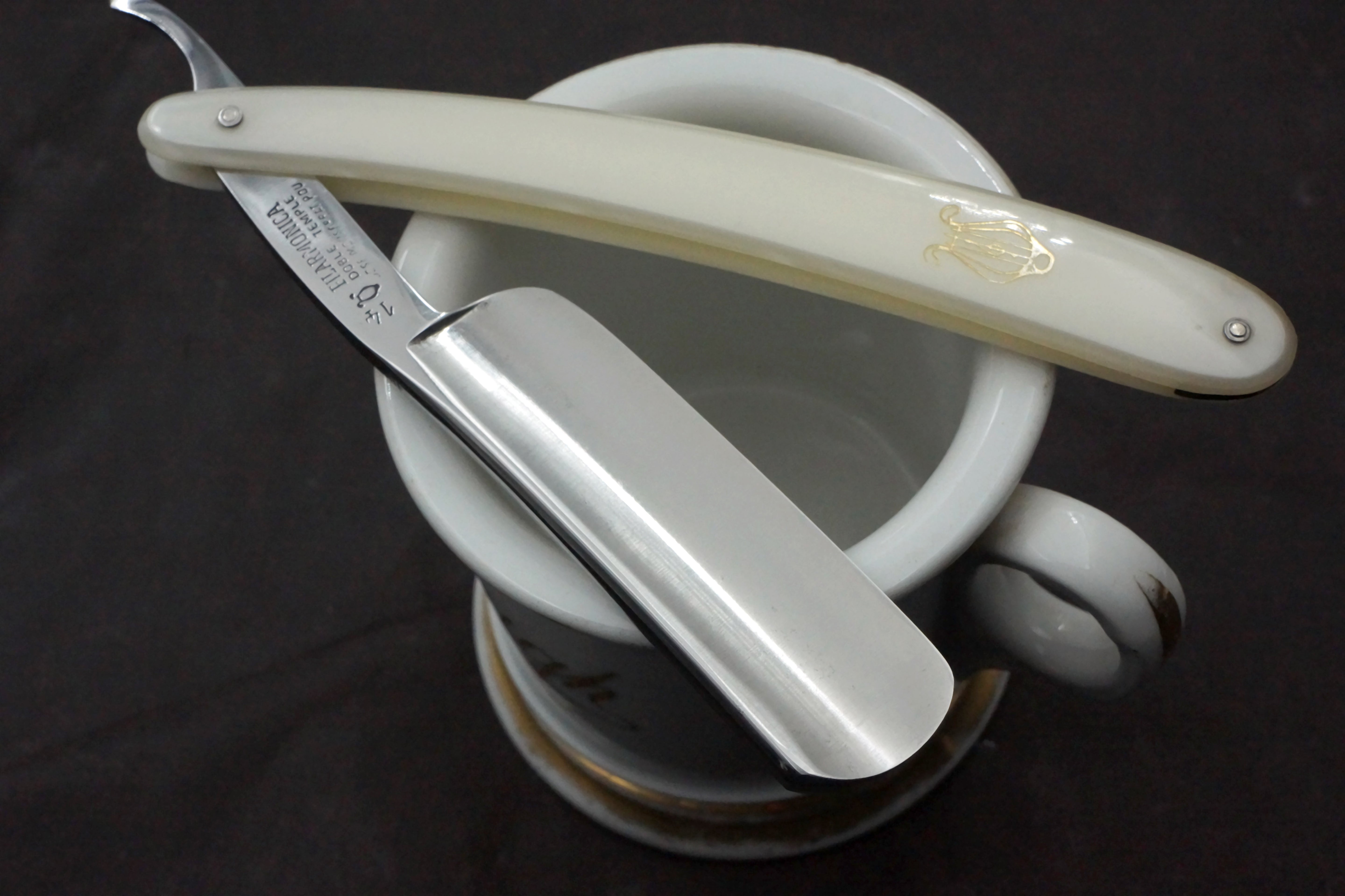 Filarmonica JMP No. 14 Doble Temple 15/16+ Full Hollow Blade - Excellent Restored Vintage Spanish Straight Razor - Shave Ready