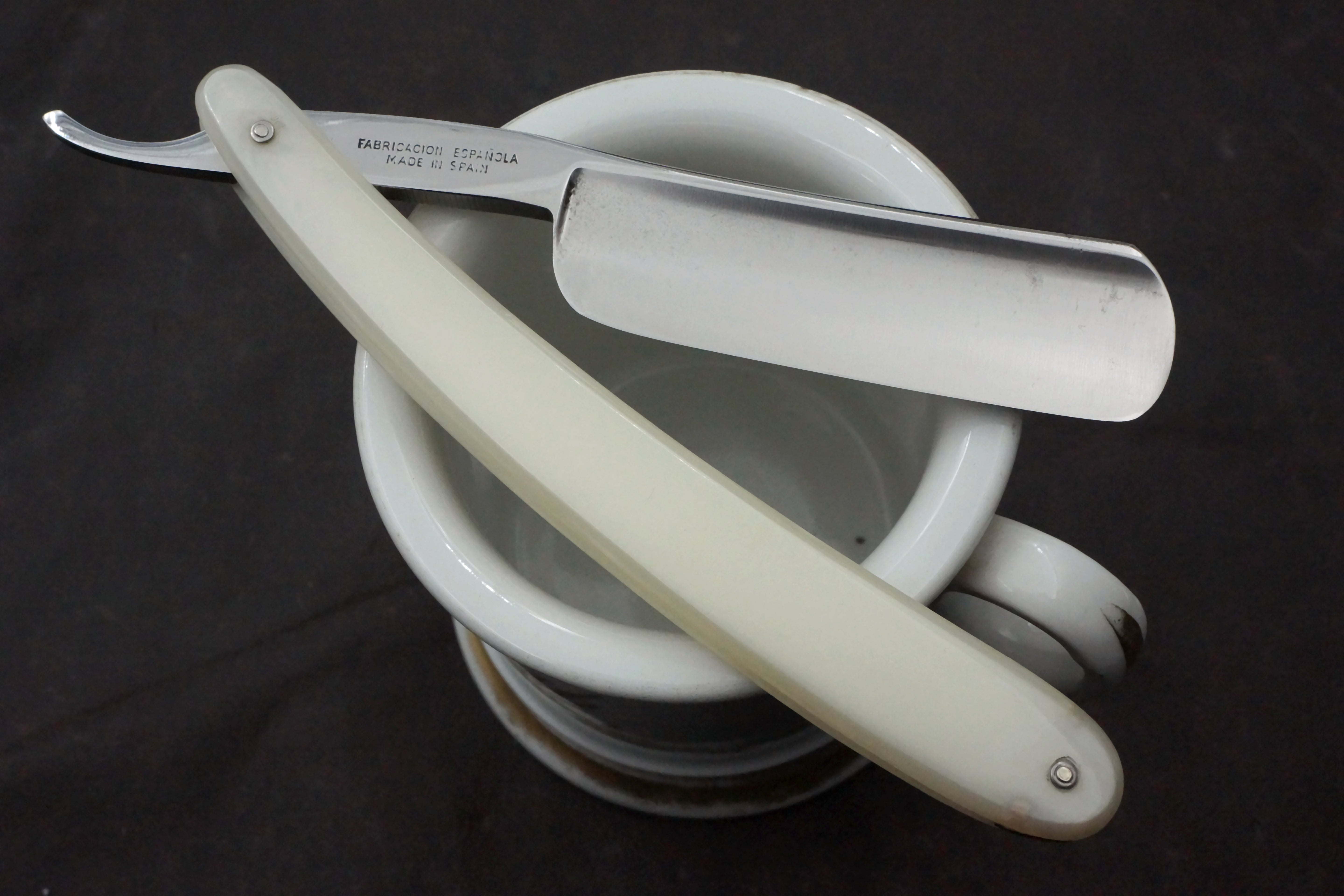 Filarmonica JMP No. 14 Doble Temple 15/16+ Full Hollow Blade - Excellent Restored Vintage Spanish Straight Razor - Shave Ready