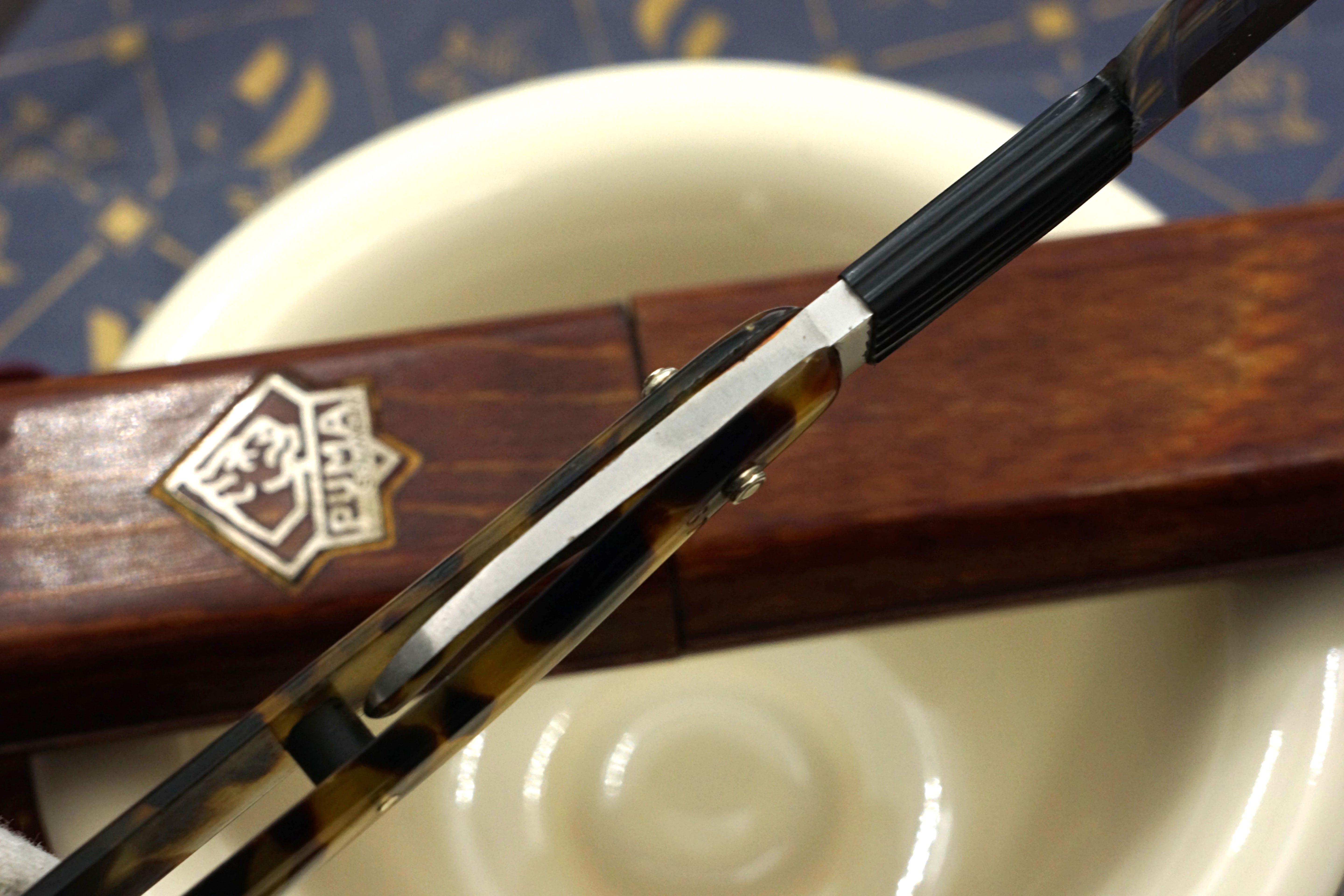 Puma INOX No. 63 11/16 Full Hollow Gorgeous Etch - Rare Near Pristine Vintage Solingen Straight Razor - Shave Ready