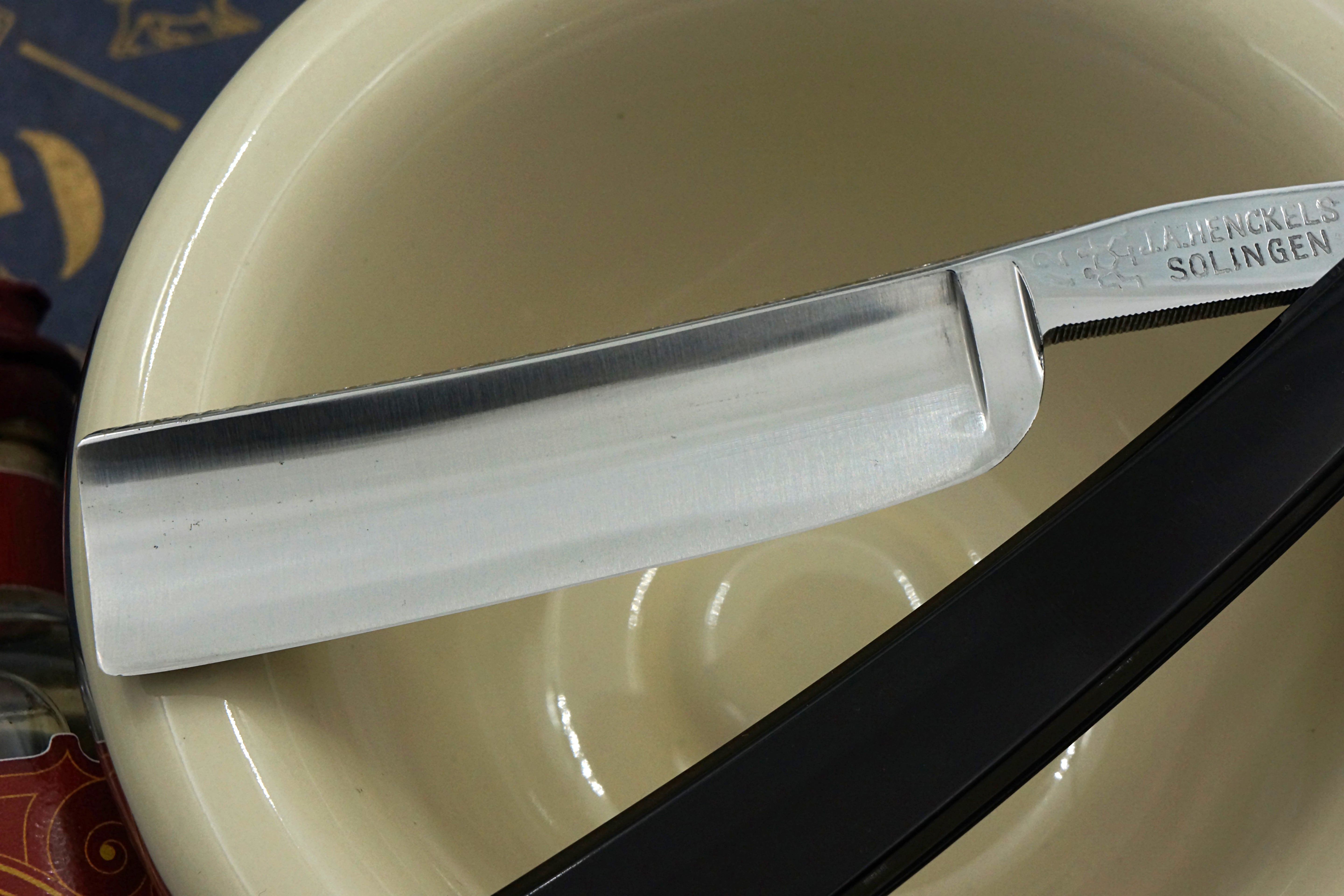 Henckels No. 72 Full Hollow Blade with Engraved Spine - Excellent+ Vintage Solingen Straight Razor - Shave Ready