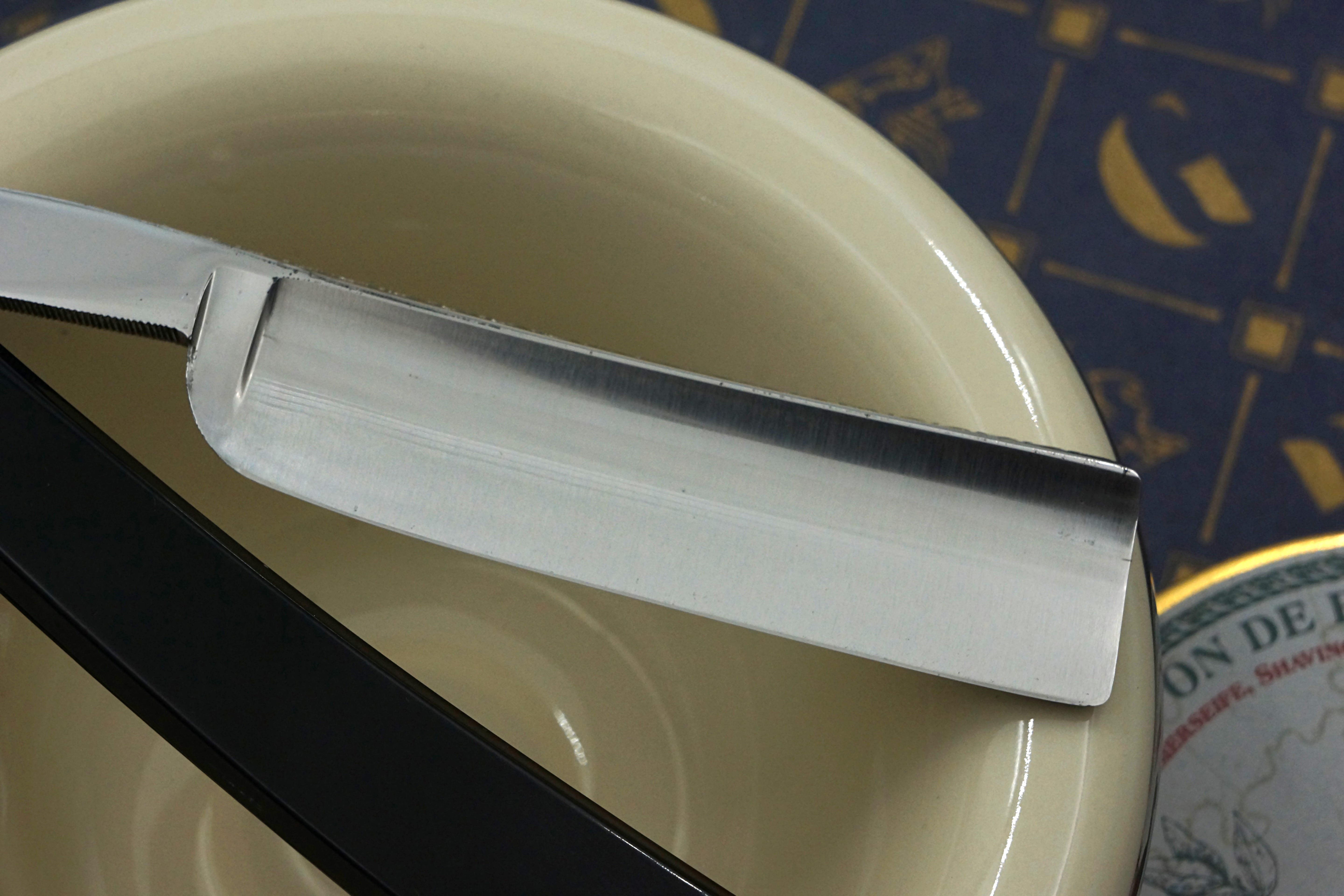 Henckels No. 72 Full Hollow Blade with Engraved Spine - Excellent+ Vintage Solingen Straight Razor - Shave Ready