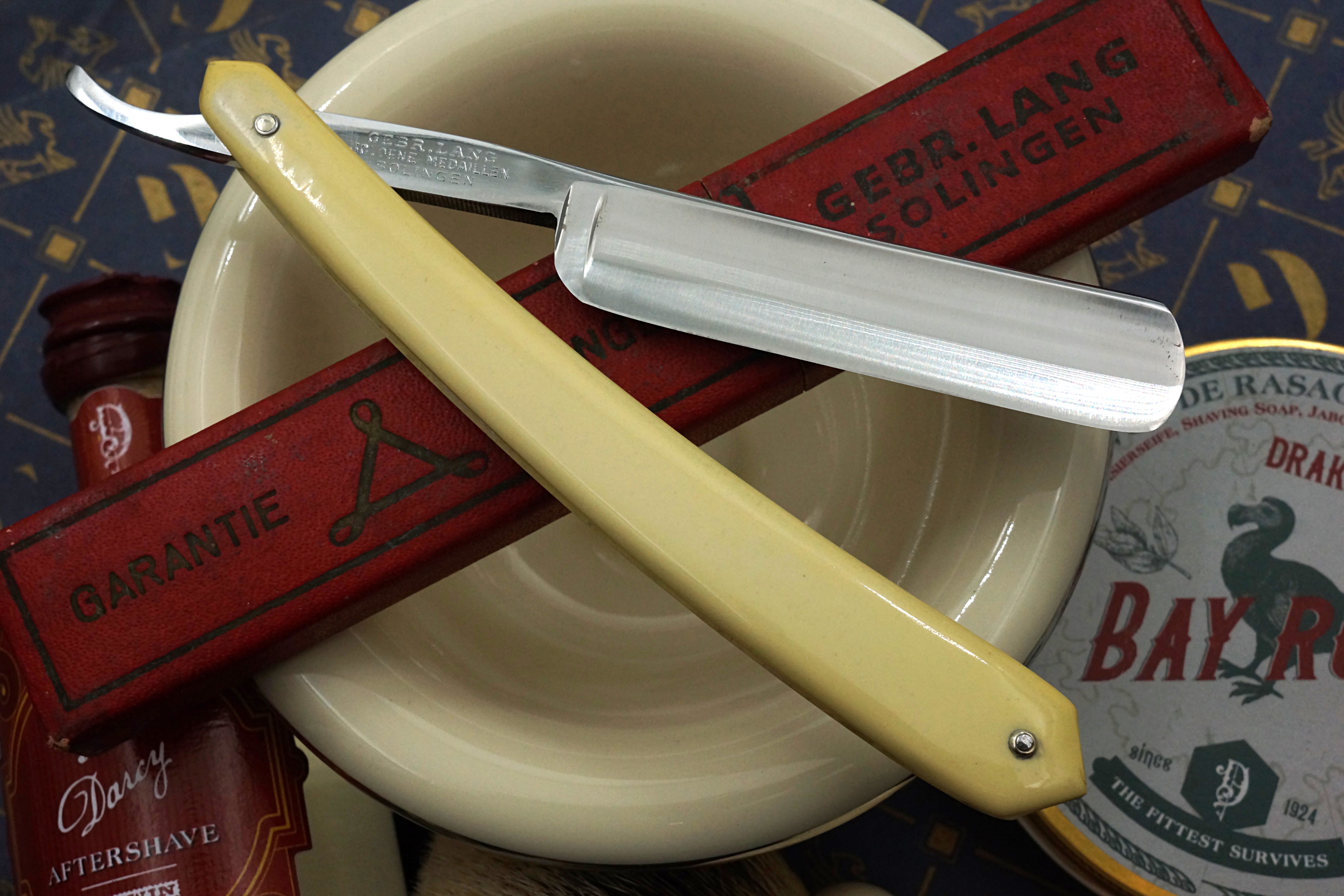 Gebr.Lang Triangel No. 9 11/16 Full Hollow Blade - Near Mint Vintage Solingen Straight Razor - Shave Ready