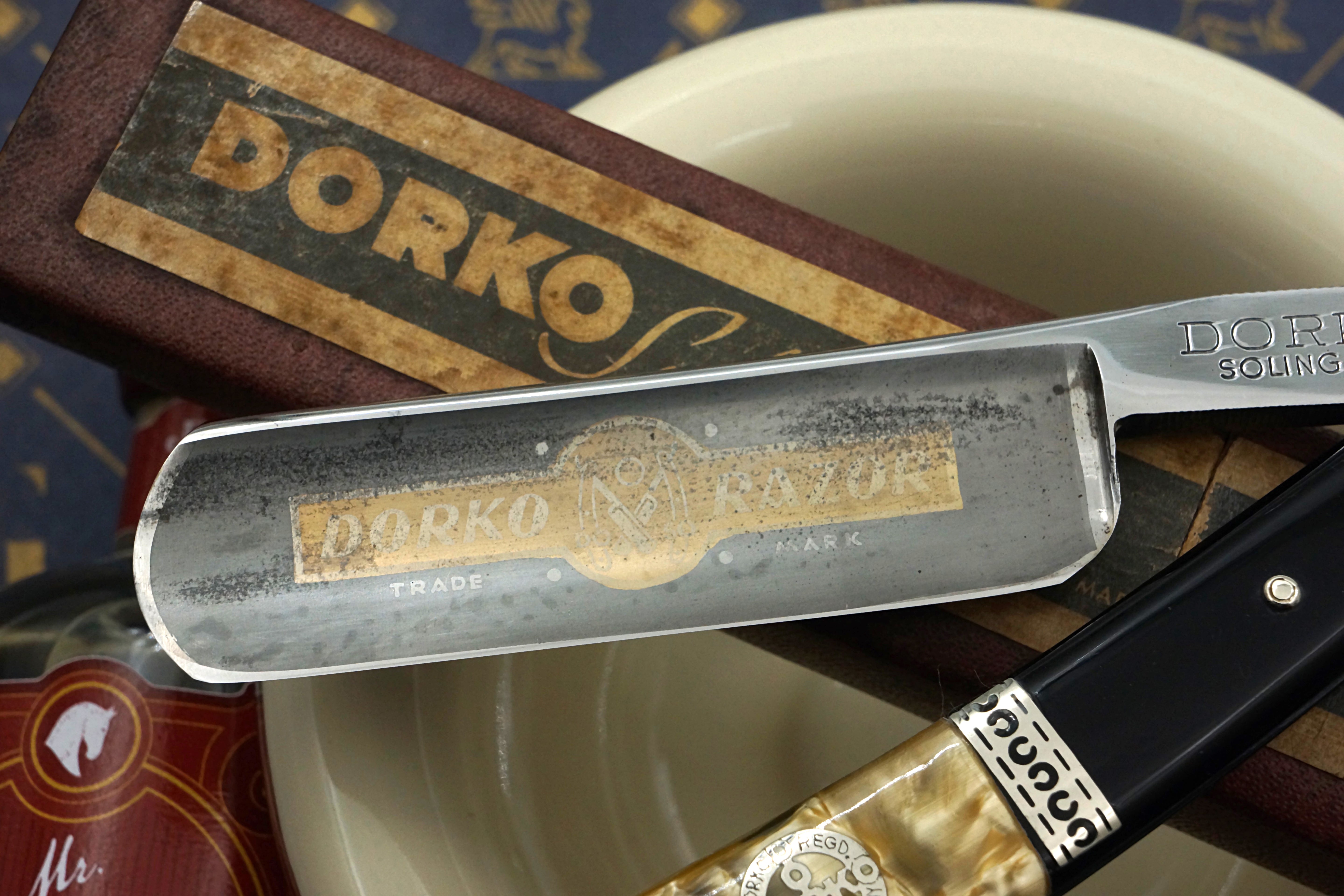 Dorko 1151 "Dorko Razor"- 7/8 Excellent Full Hollow with Fancy Scales - Restored Solingen Straight Razor - Shave Ready