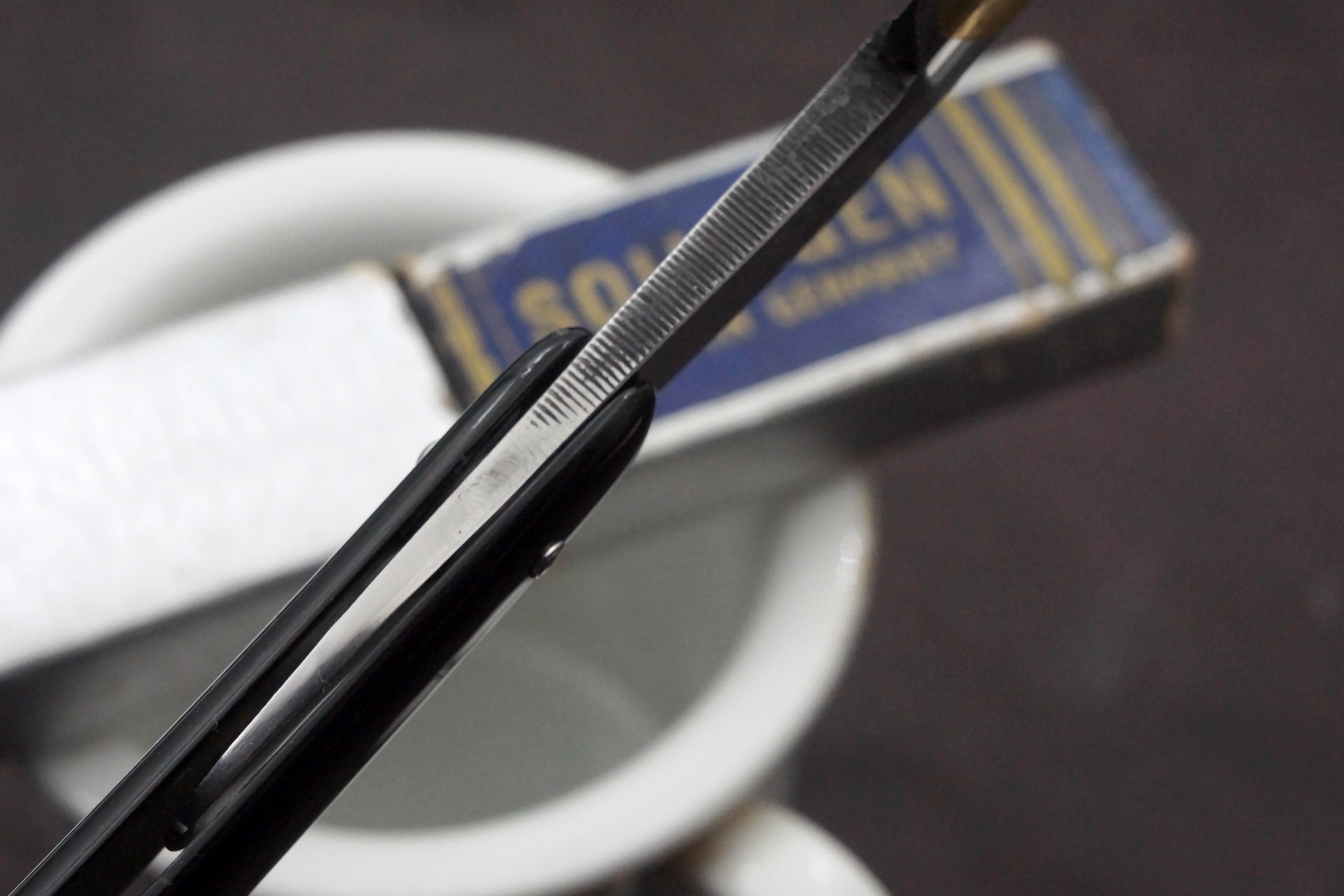 Ambossman No.60 - 13/16 Full Hollow Etched Blade - Restored Vintage Solingen Straight Razor - Shave Ready