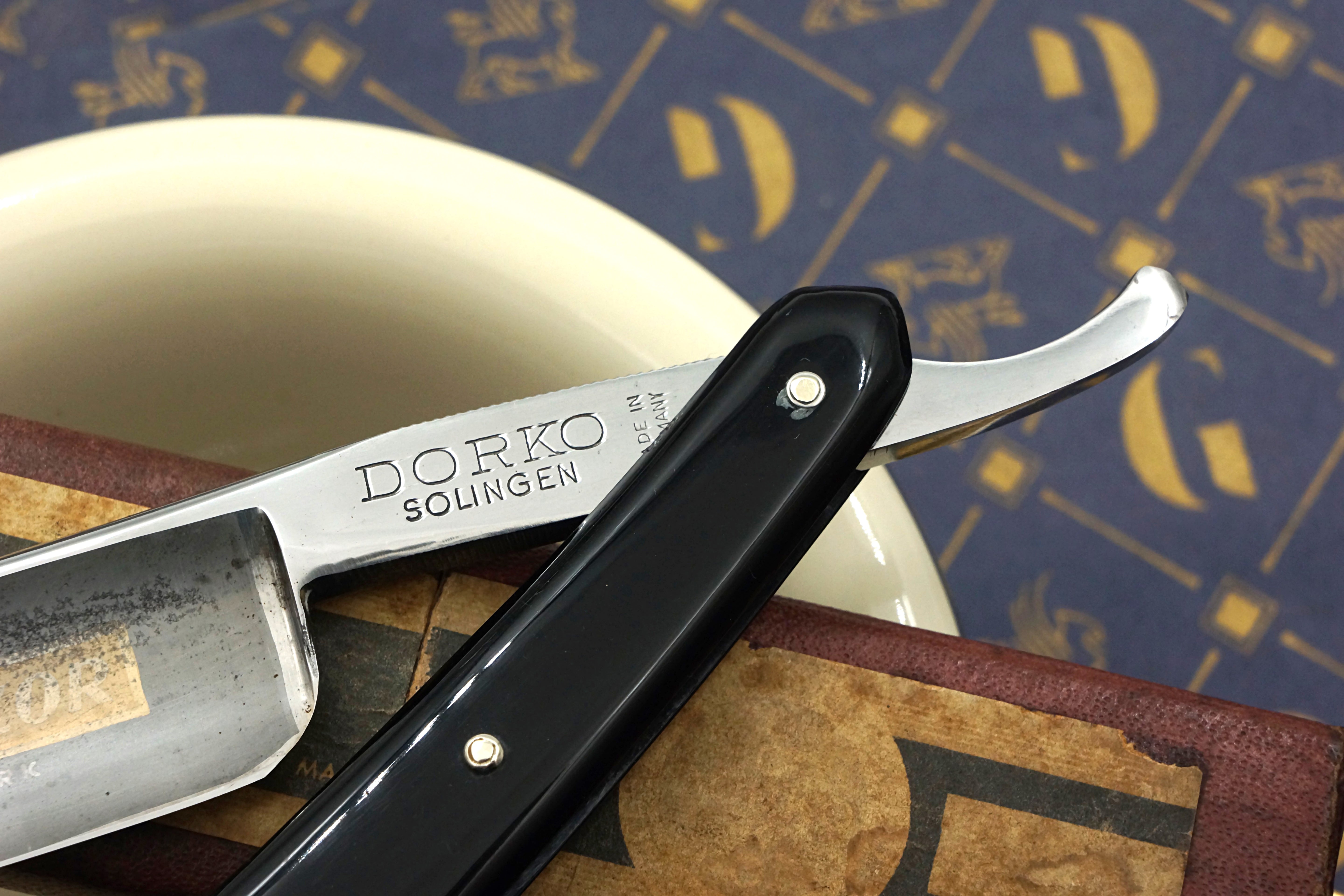 Dorko 1151 "Dorko Razor"- 7/8 Excellent Full Hollow with Fancy Scales - Restored Solingen Straight Razor - Shave Ready
