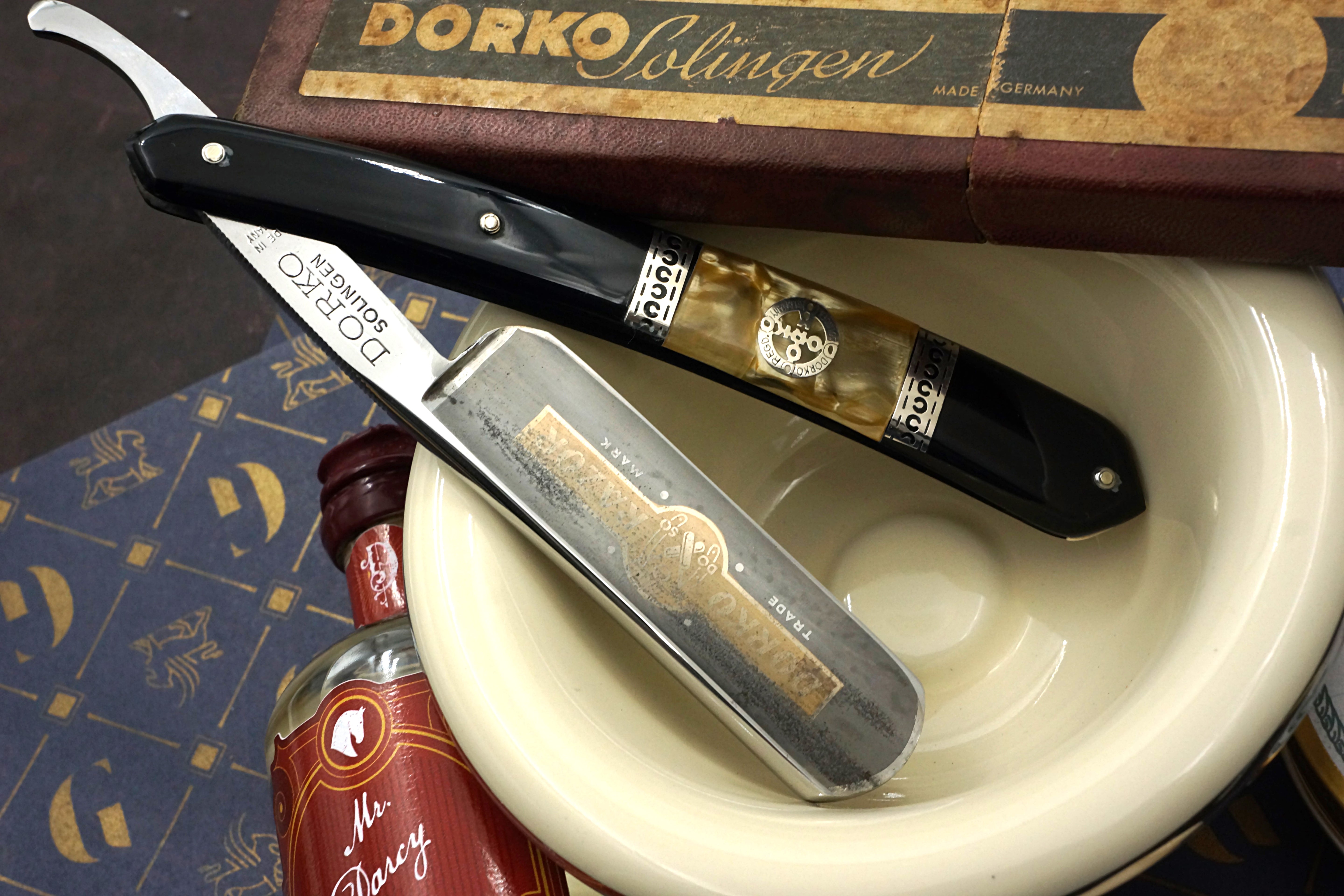 Dorko 1151 "Dorko Razor"- 7/8 Excellent Full Hollow with Fancy Scales - Restored Solingen Straight Razor - Shave Ready