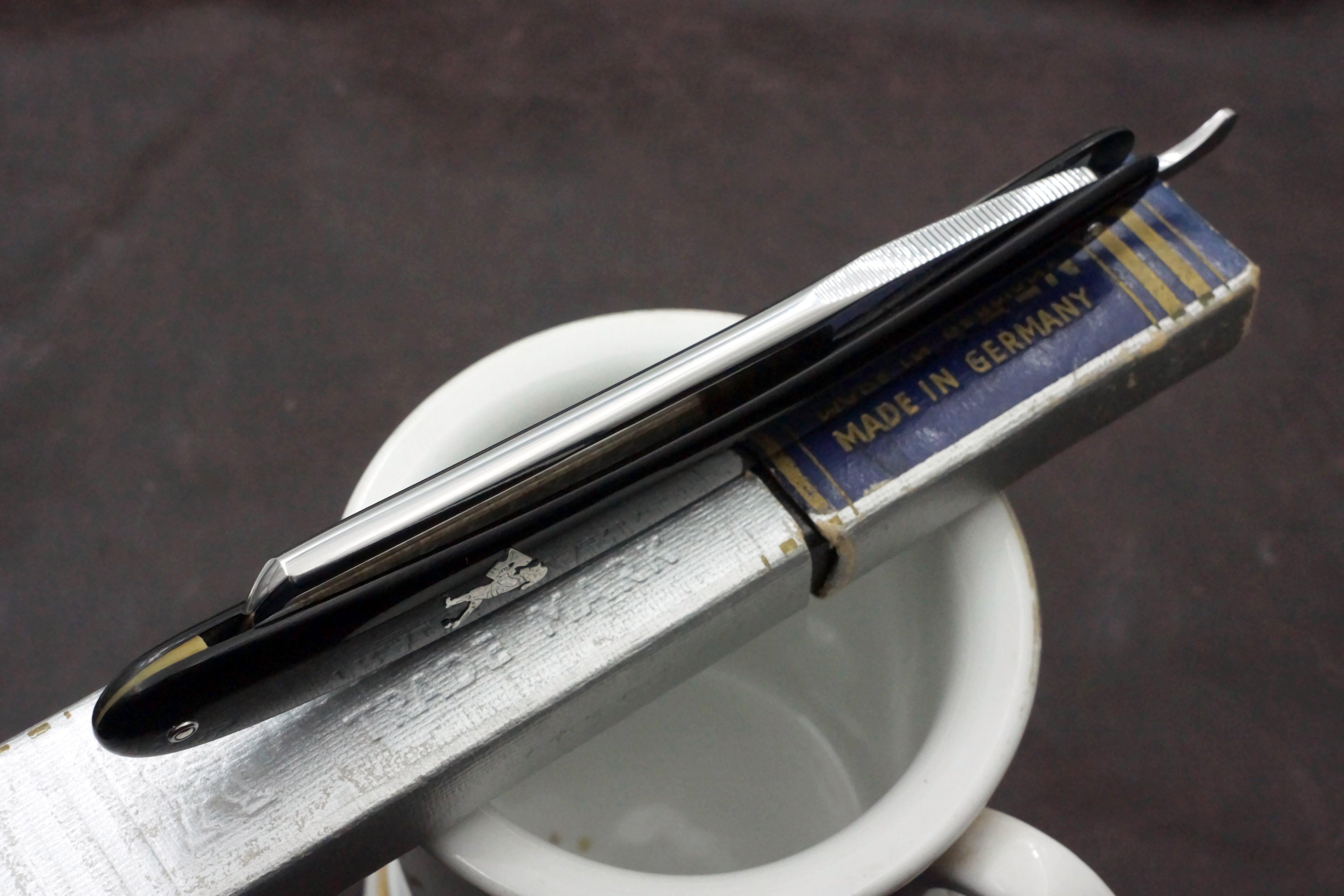 Ambossman No.60 - 13/16 Full Hollow Etched Blade - Restored Vintage Solingen Straight Razor - Shave Ready