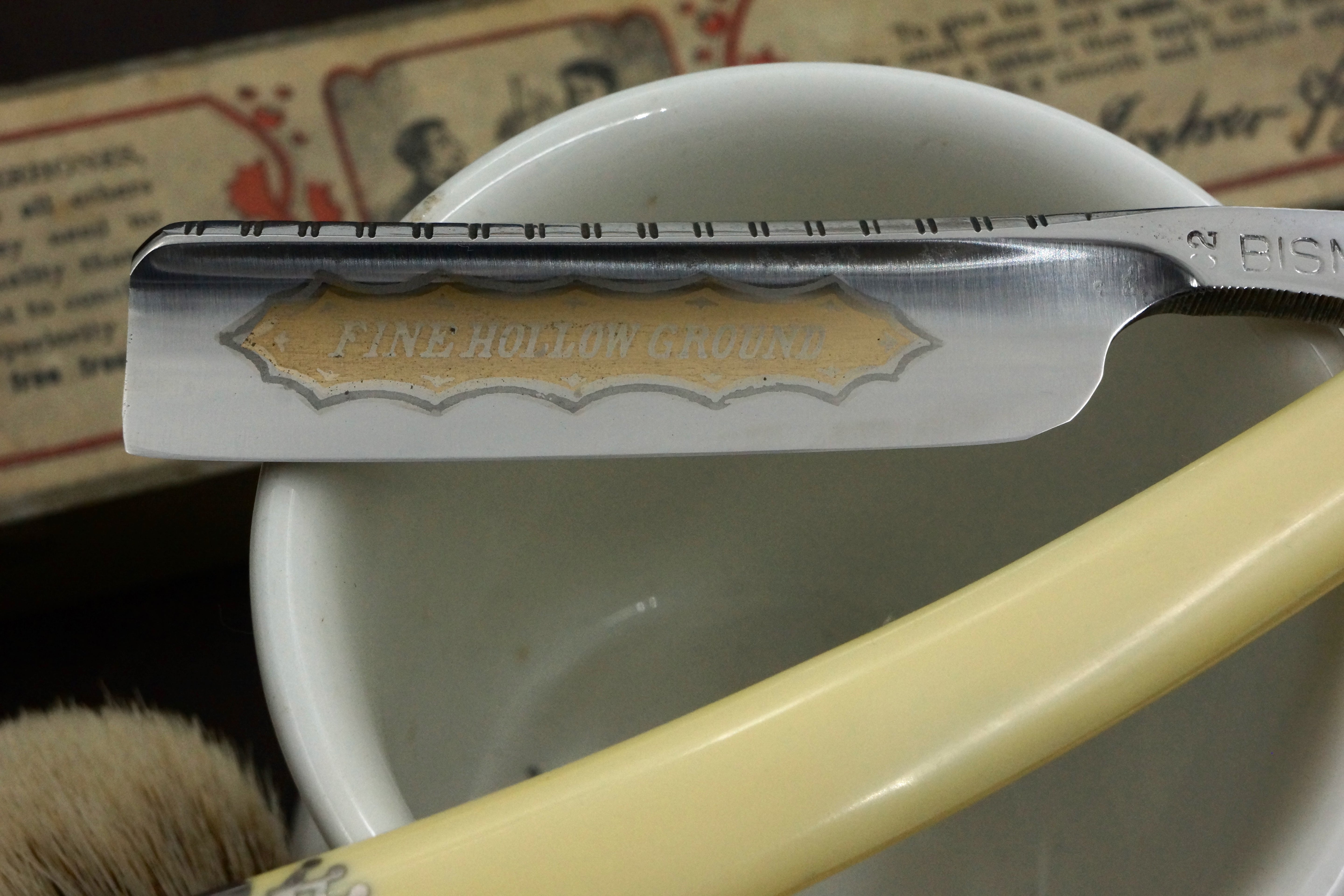 Bismarck - 13/16 Full Hollow Blade - Excellent Restored Vintage Solingen Straight Razor - Shave Ready