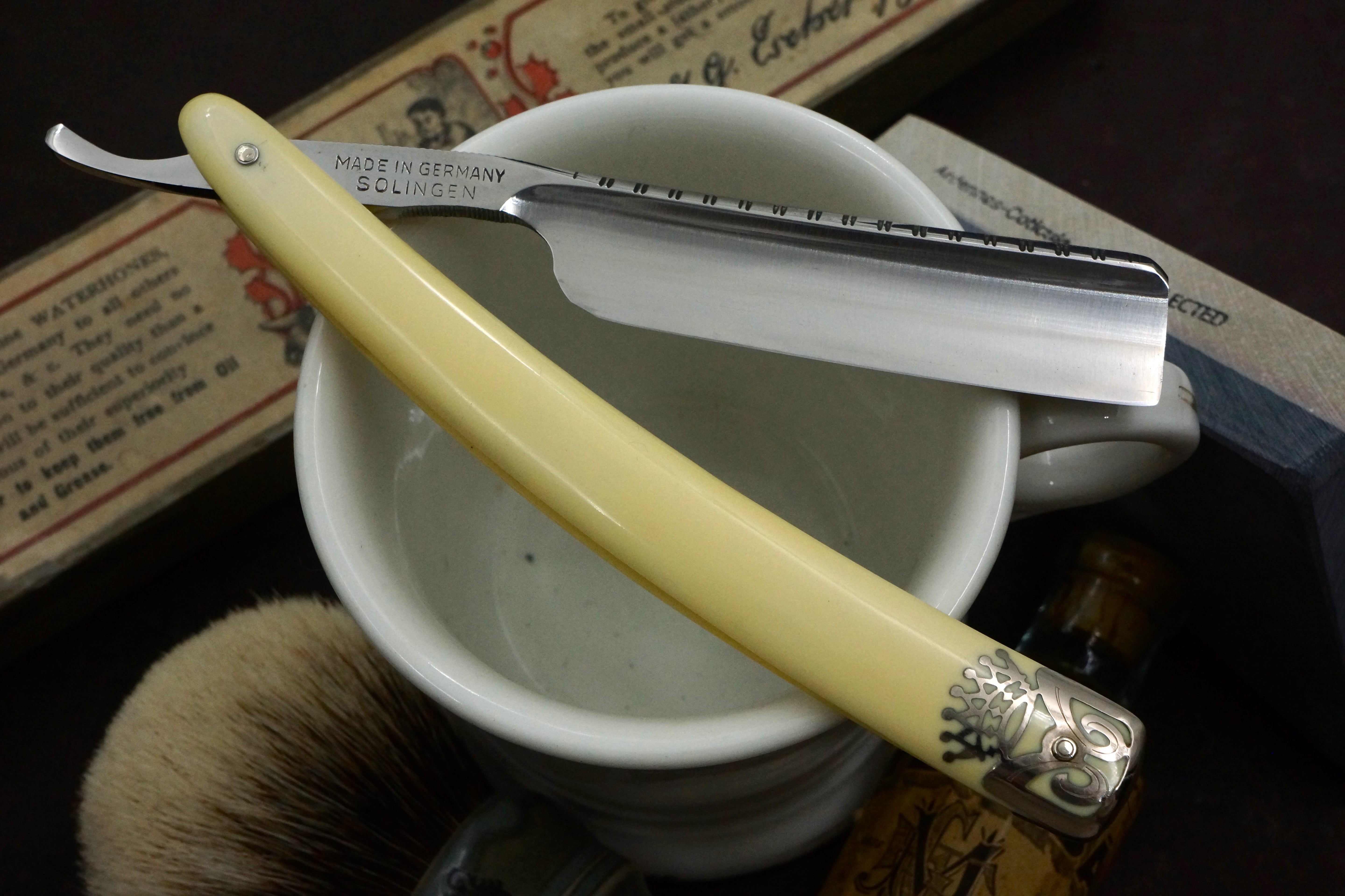 Bismarck - 13/16 Full Hollow Blade - Excellent Restored Vintage Solingen Straight Razor - Shave Ready