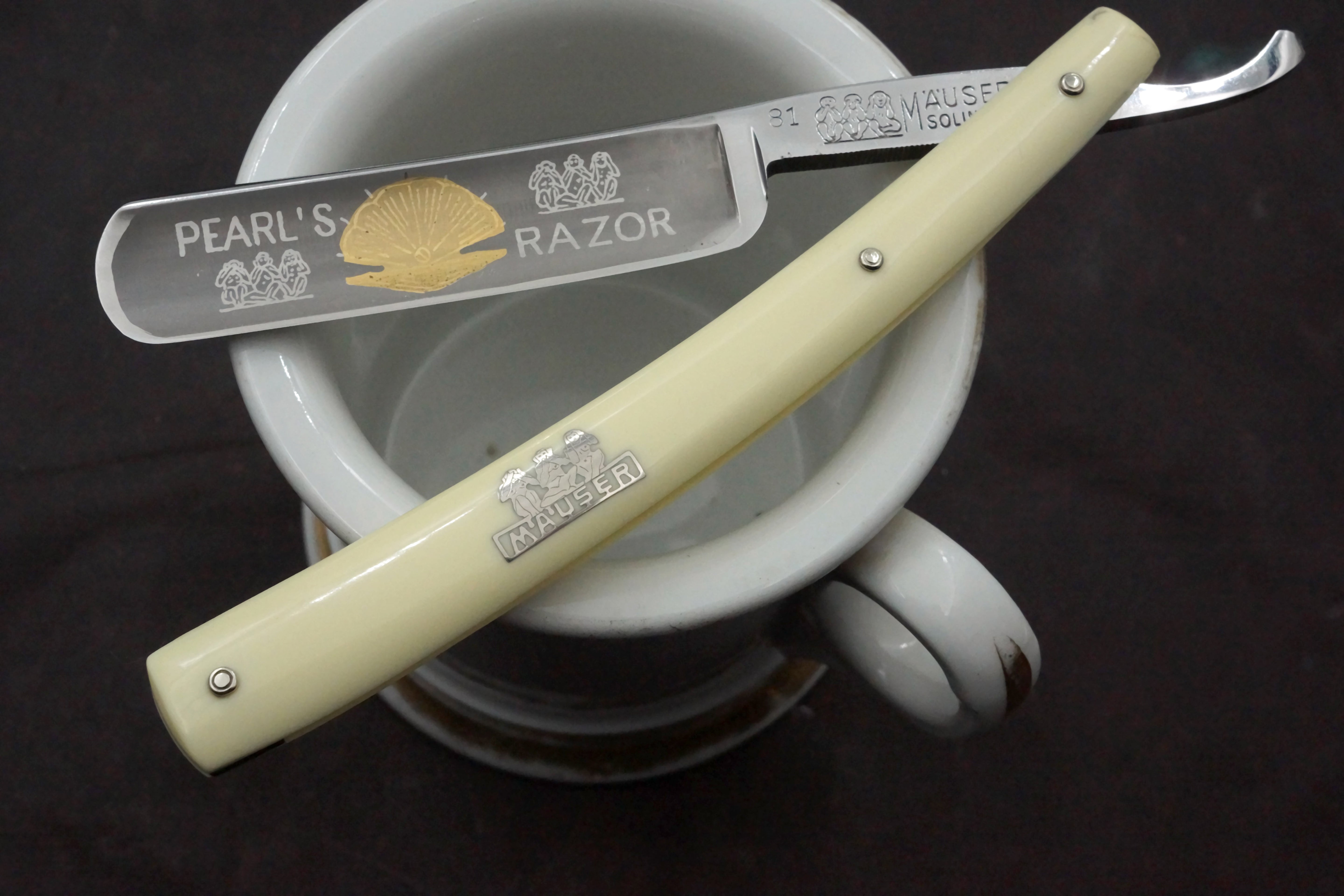 Koh & Schafer Mauser - Near Pristine 11/16 "Pearl's Razor" - Vintage Solingen Straight Razor - Shave Ready