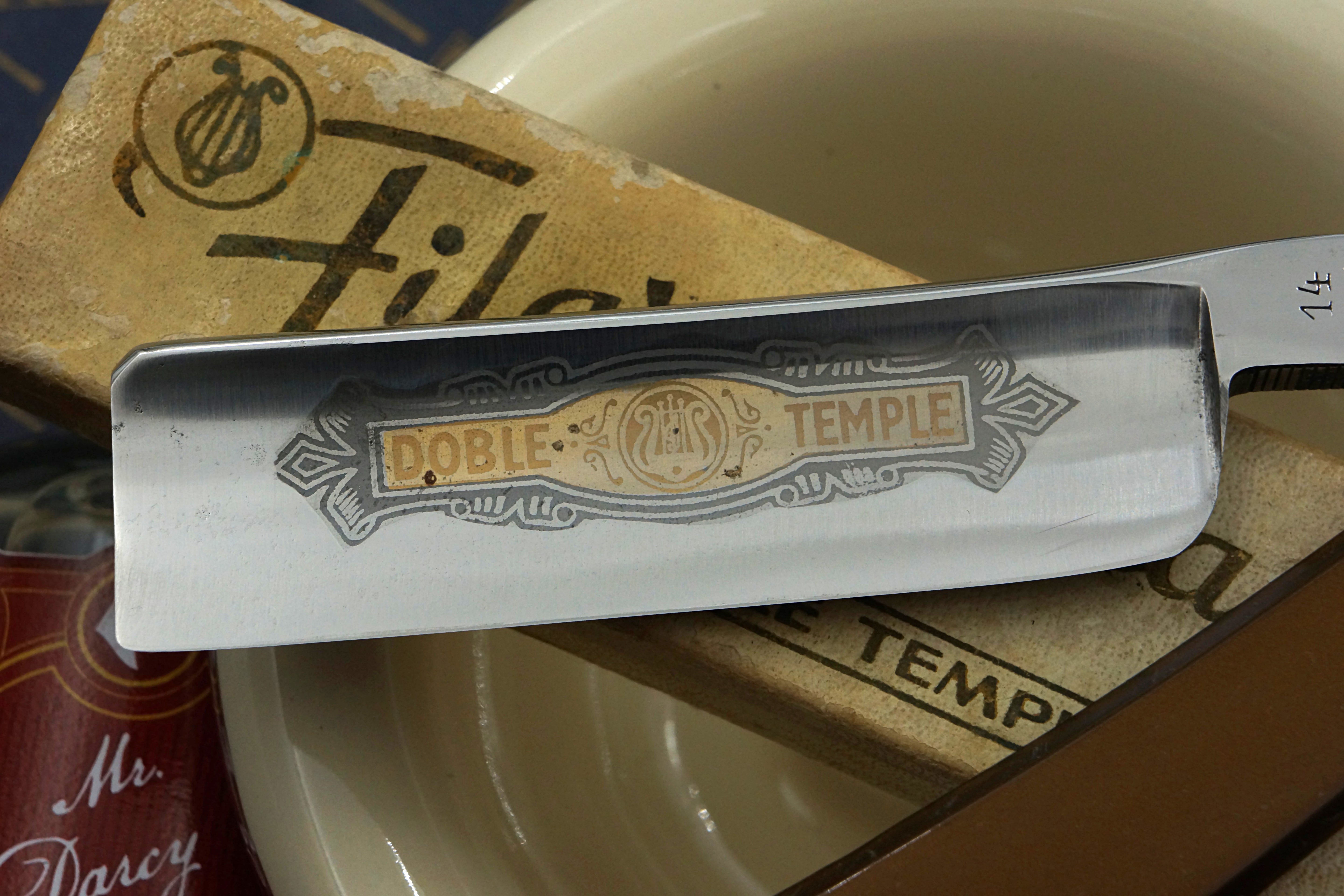 Filarmonica JMP Doble Temple No. 14 15/16" Full Hollow Blade - Excellent+ Vintage Spanish Straight Razor - Shave Ready
