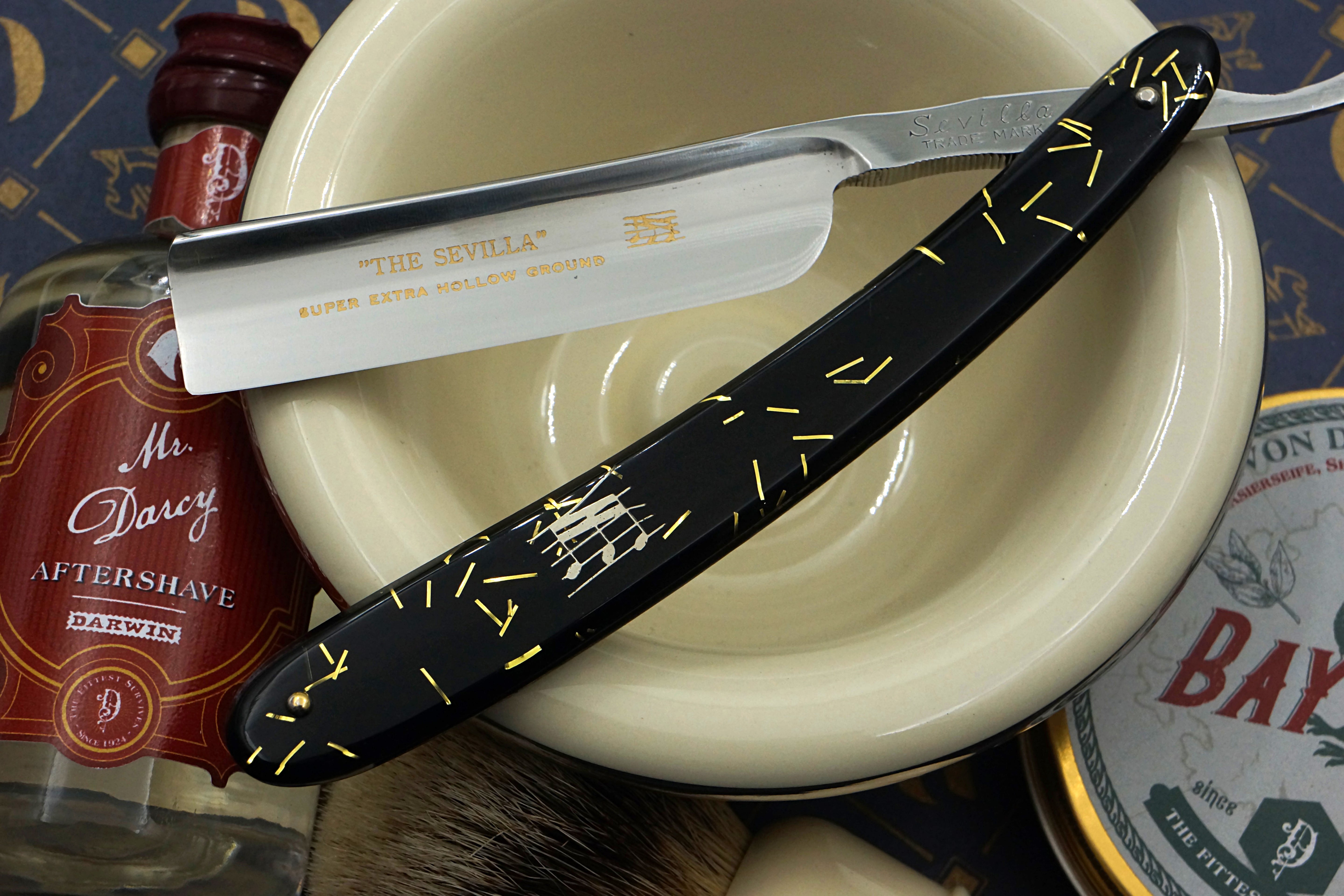 Sevilla NOS Mint - 13/16 Full Hollow Blade Vintage Japanese Straight Razor - Shave Ready