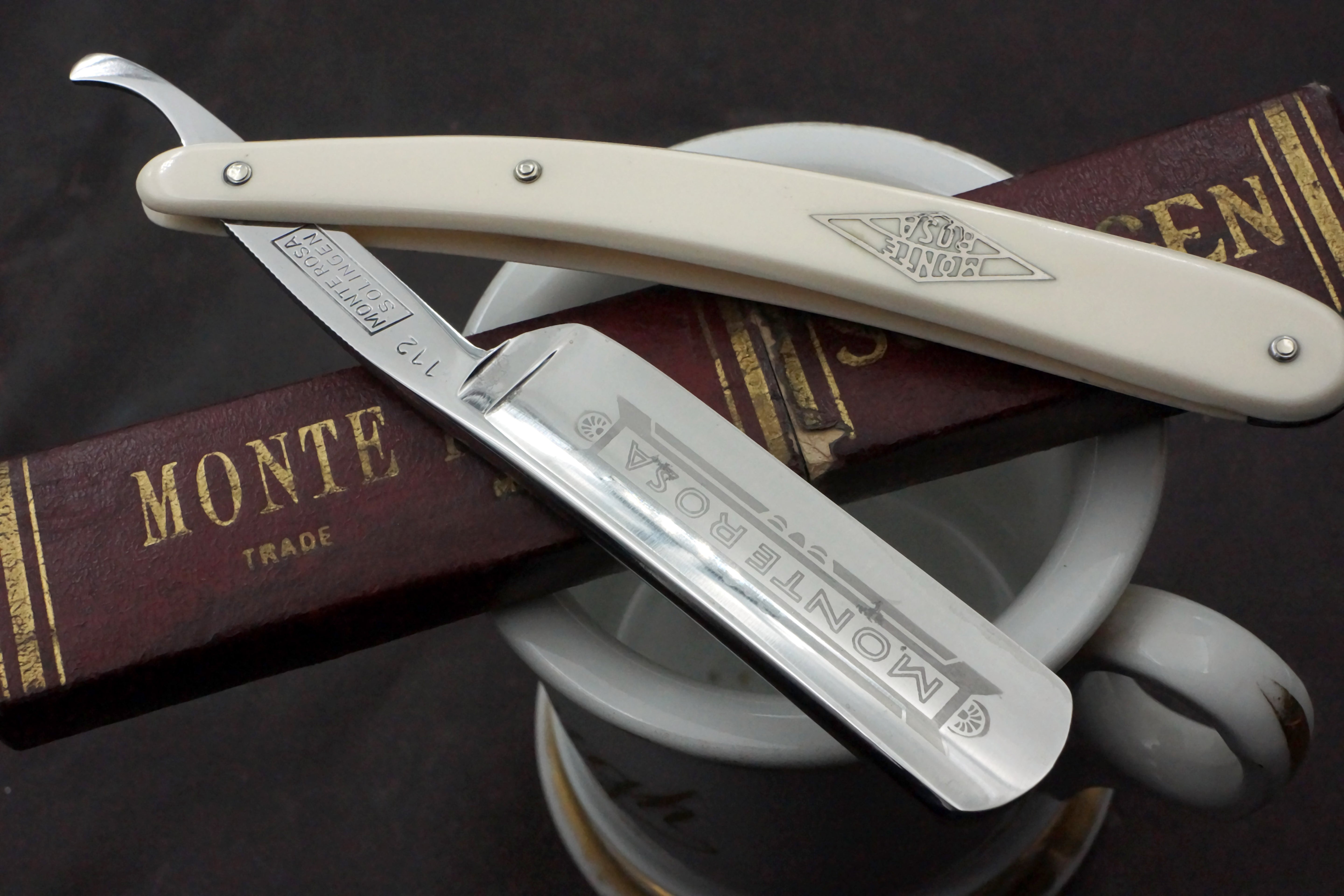 Monte Rosa 13/16 Etched - Fully Restored Vintage Solingen Straight Razor - Shave Ready
