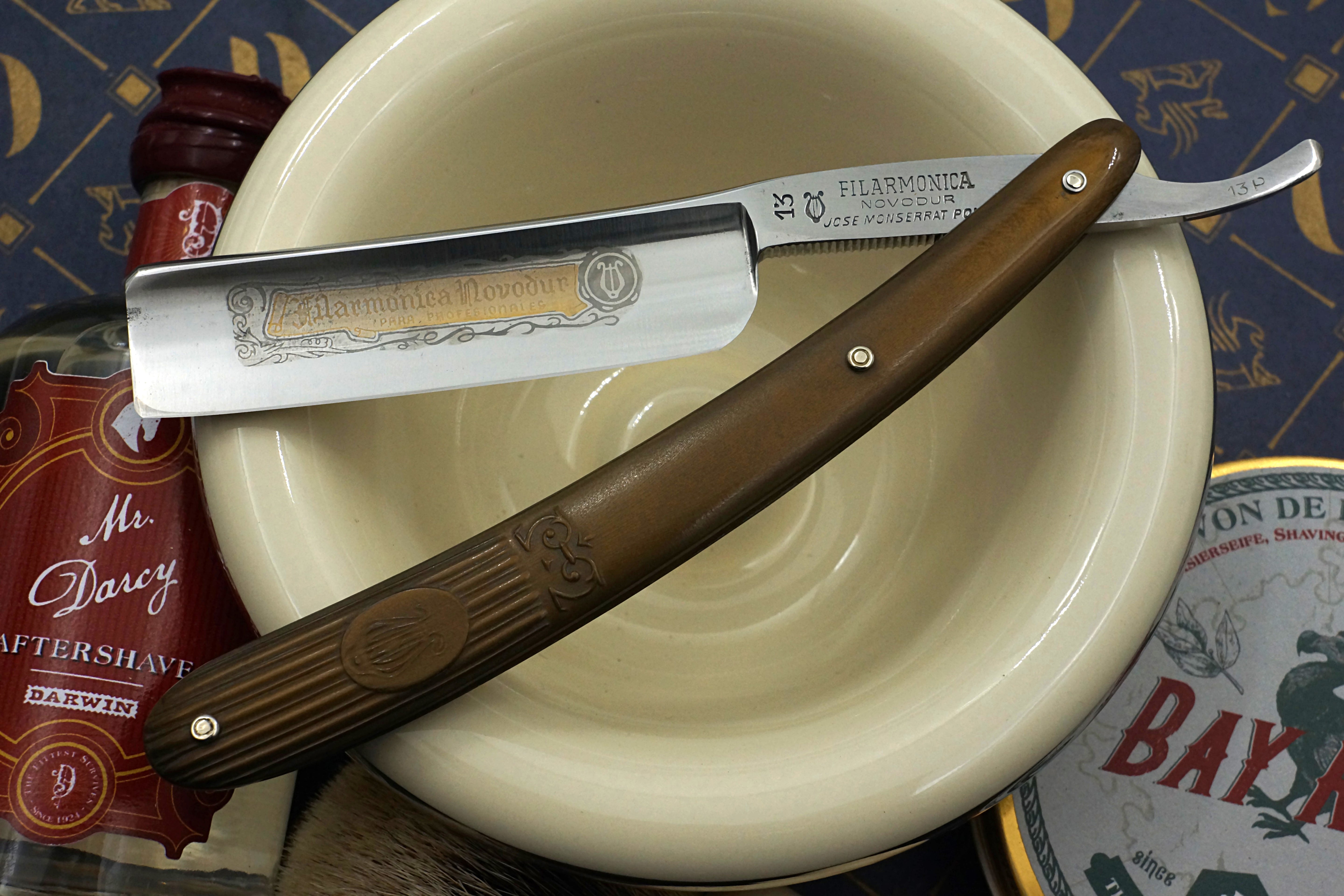 Filarmonica JMP No. 13 Novodur 6/8 Full Hollow Blade - Excellent Restored Vintage Spanish Straight Razor - Shave Ready
