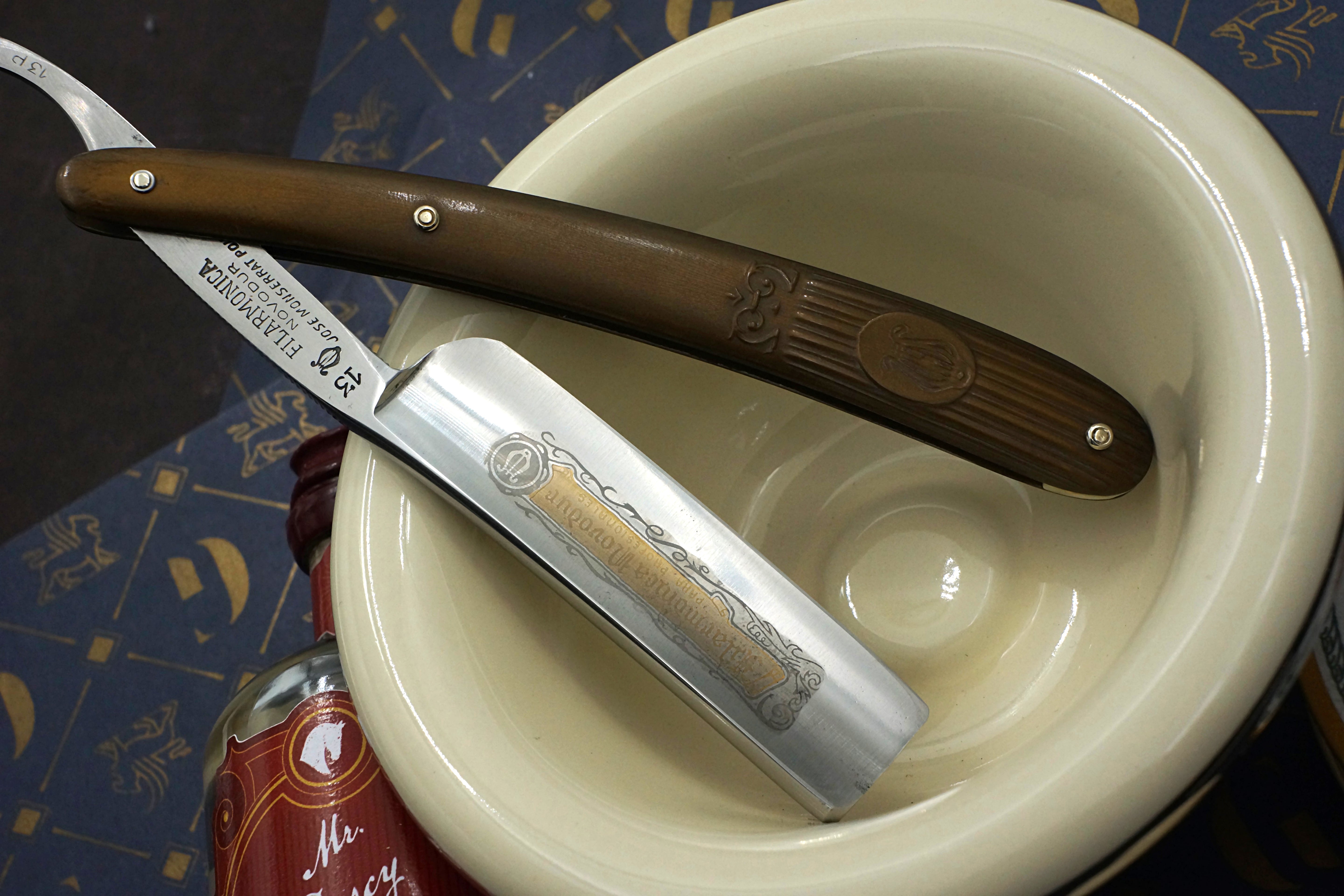 Filarmonica JMP No. 13 Novodur 6/8 Full Hollow Blade - Excellent Restored Vintage Spanish Straight Razor - Shave Ready