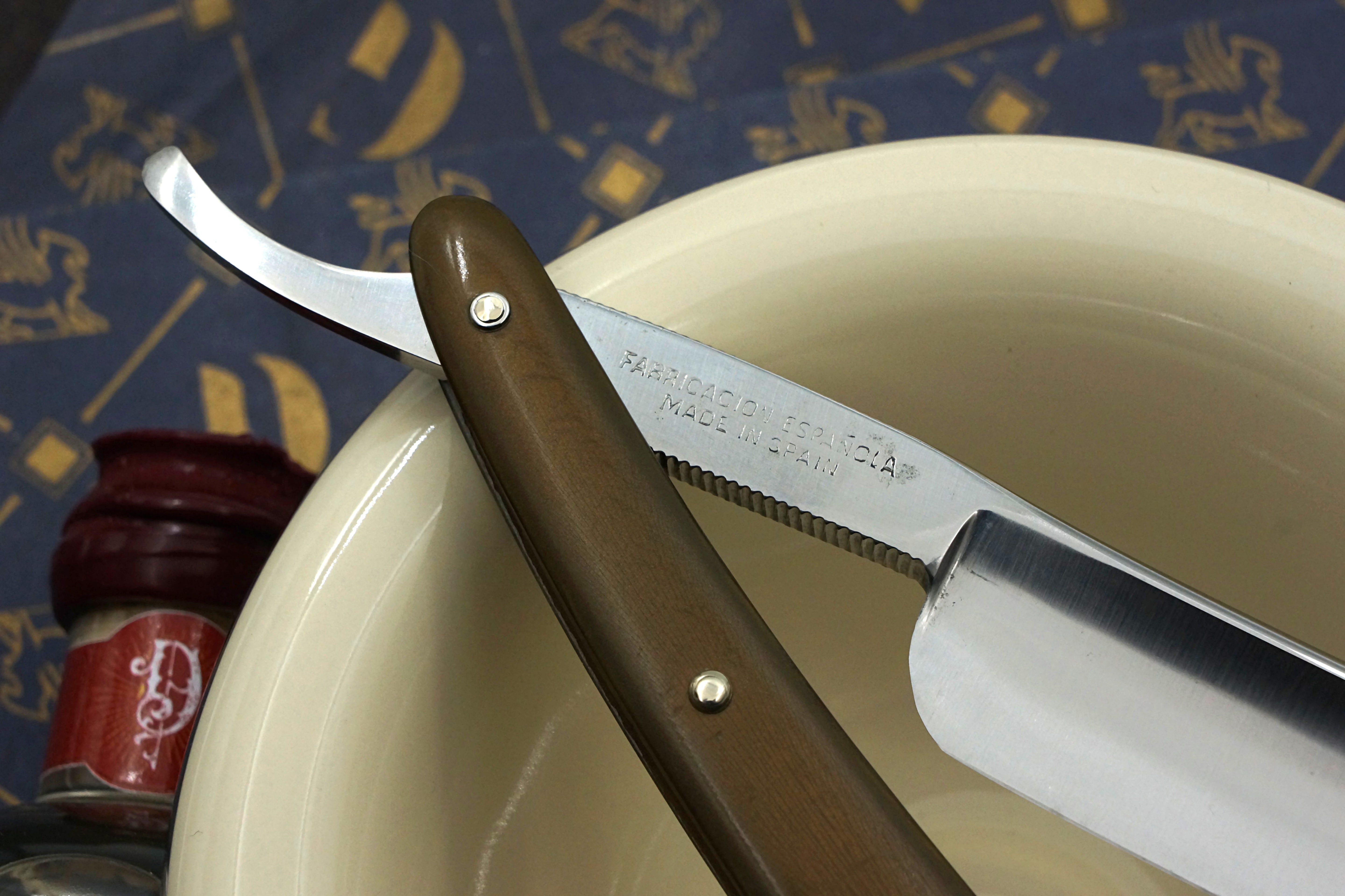 Filarmonica JMP No. 13 Novodur 6/8 Full Hollow Blade - Excellent Restored Vintage Spanish Straight Razor - Shave Ready