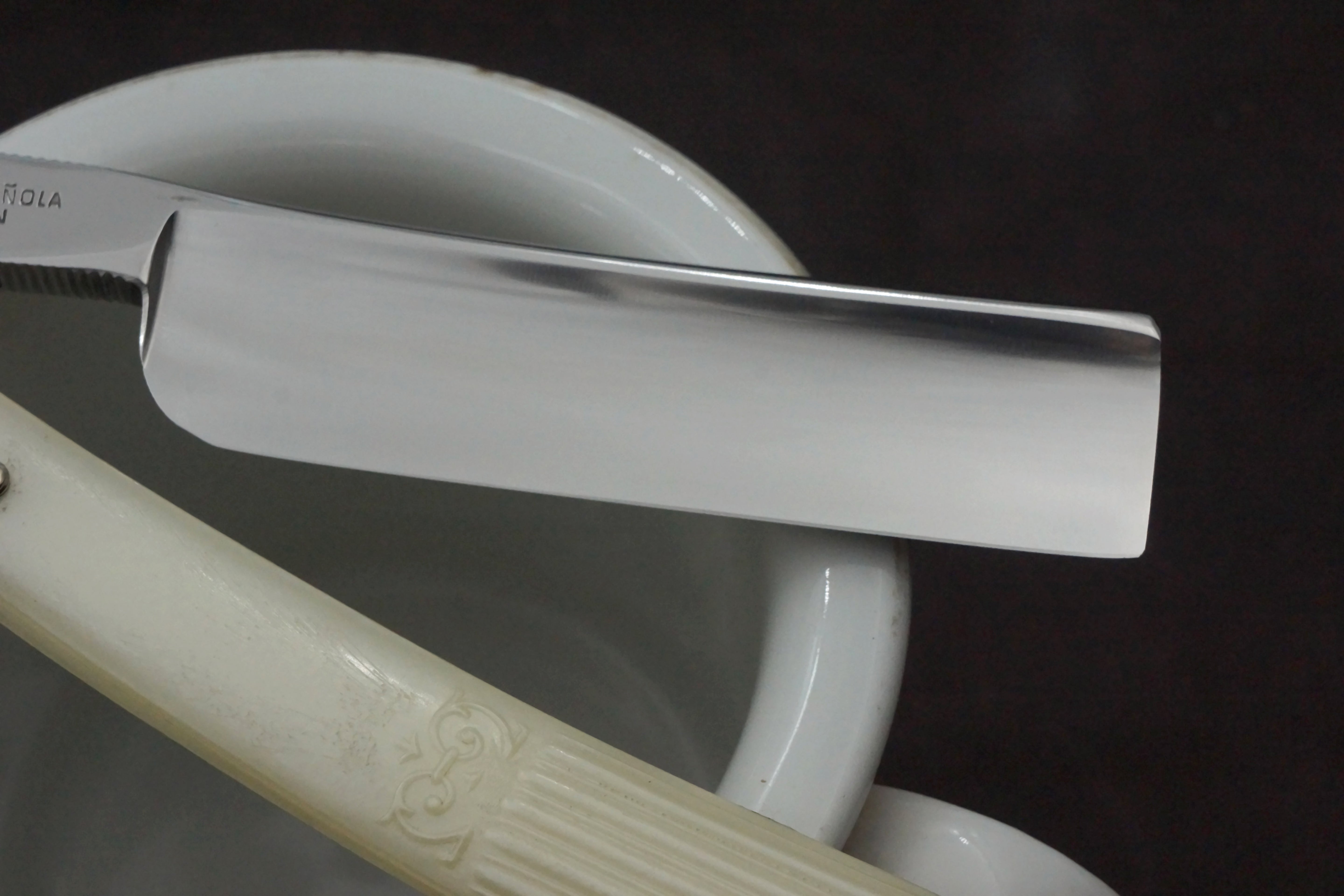 Filarmonica Inox Stainless Steel JMP No. 13 6/8 Full Hollow Blade - Excellent+ Vintage Spanish Straight Razor - Shave Ready