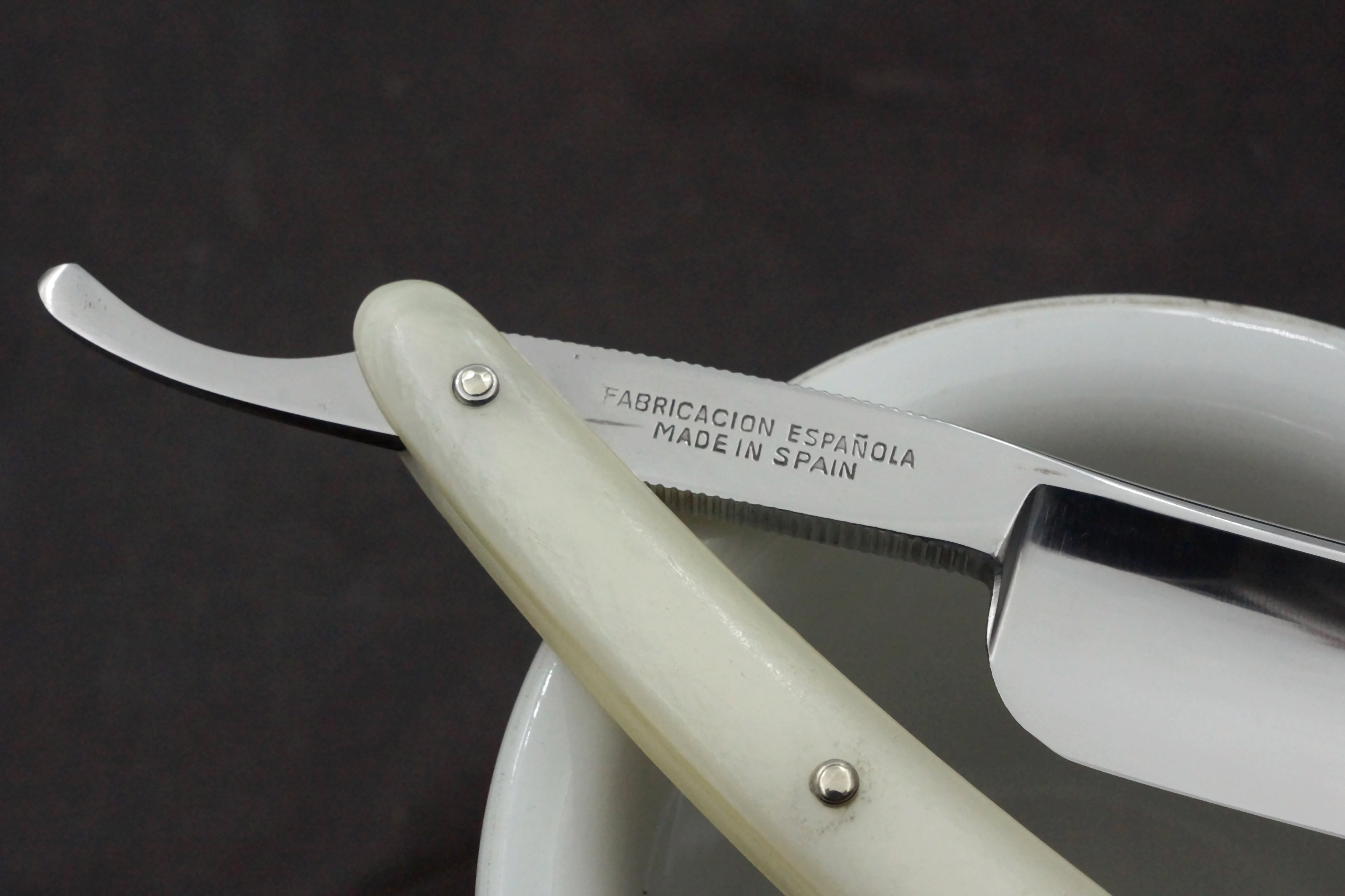 Filarmonica Inox Stainless Steel JMP No. 13 6/8 Full Hollow Blade - Excellent+ Vintage Spanish Straight Razor - Shave Ready