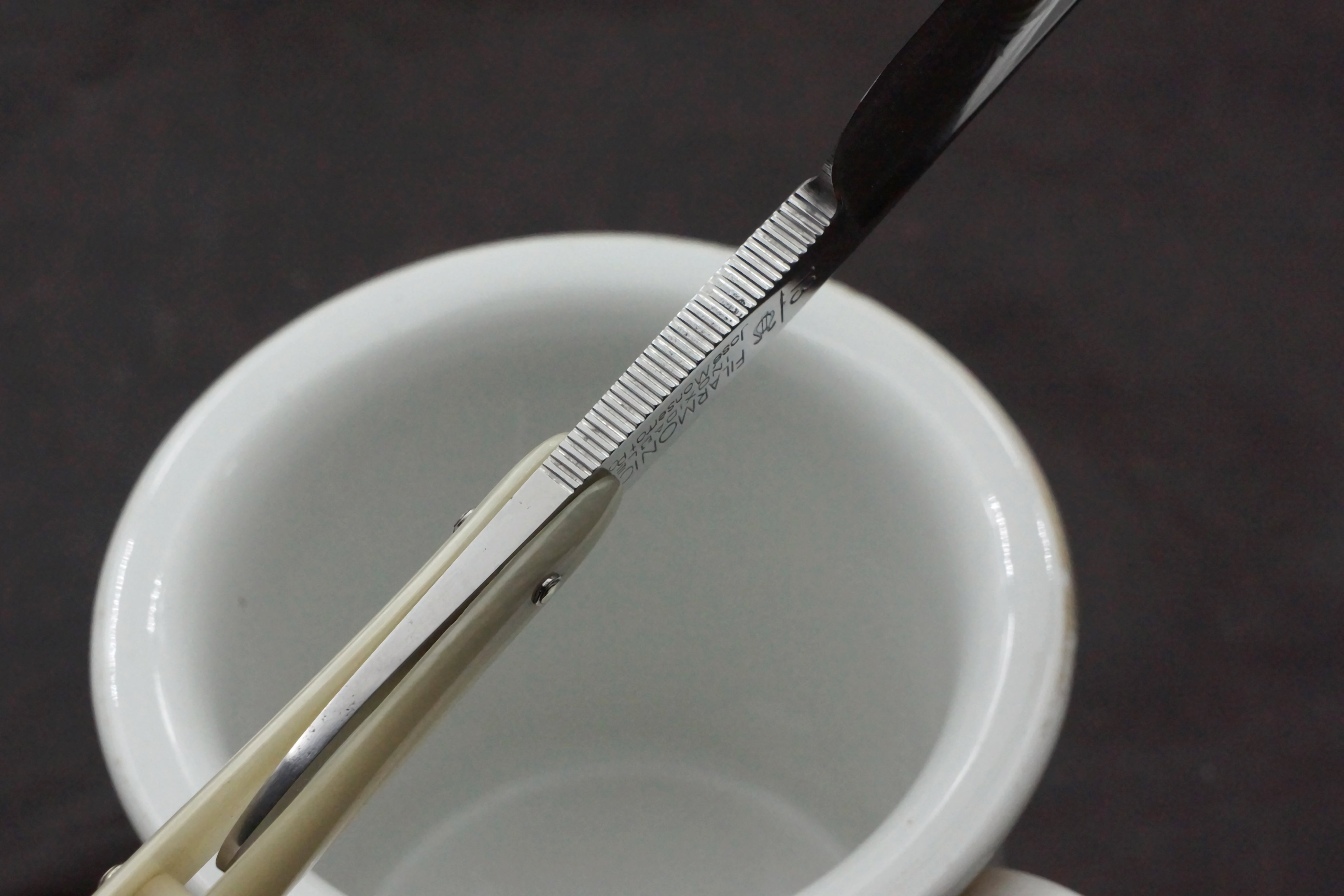 Filarmonica Inox Stainless Steel JMP No. 13 6/8 Full Hollow Blade - Excellent+ Vintage Spanish Straight Razor - Shave Ready