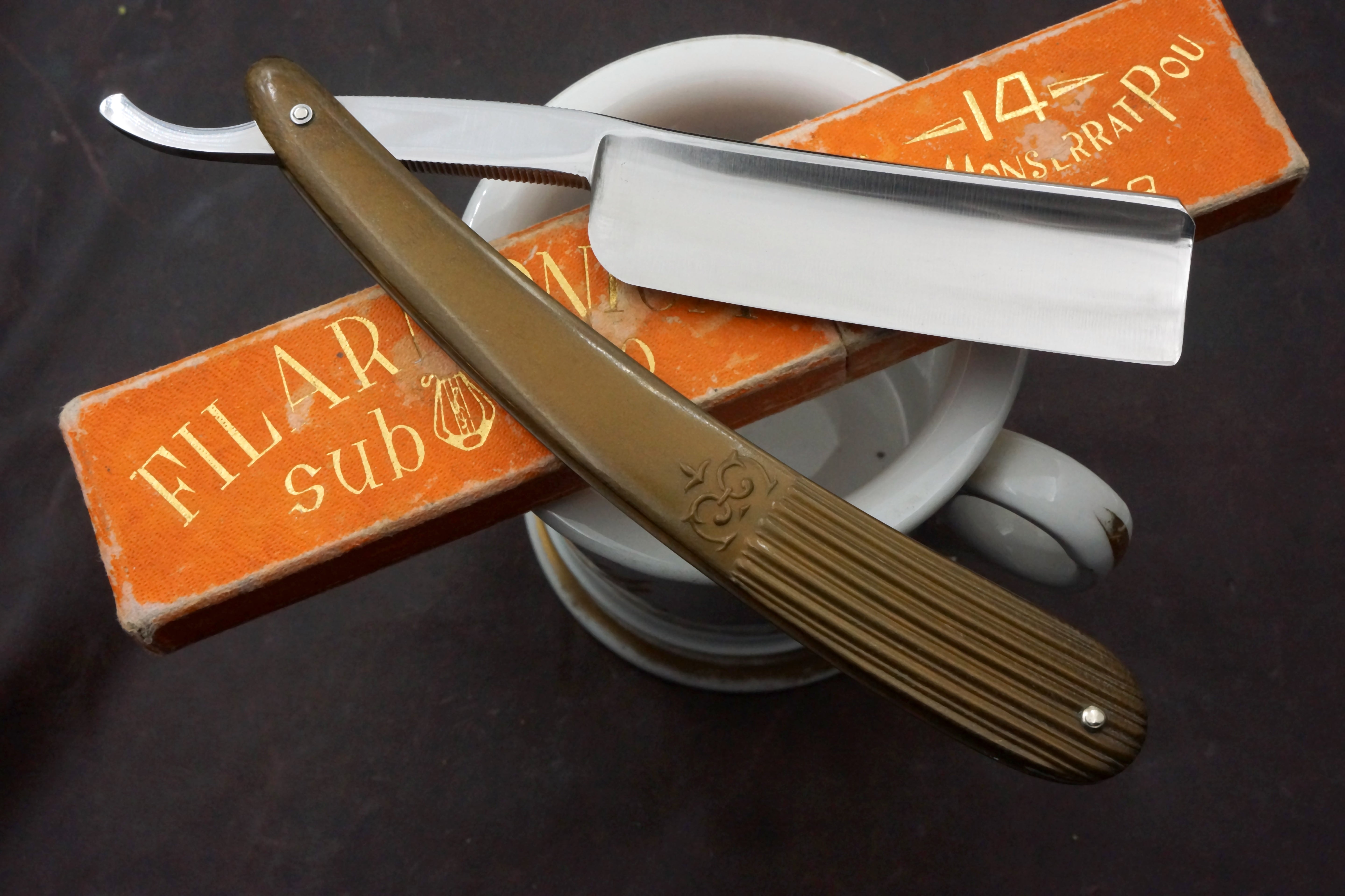 Filarmonica JMP No. 14 Sub Cero 15/16 Full Hollow Blade - Excellent Restored Vintage Spanish Straight Razor - Shave Ready