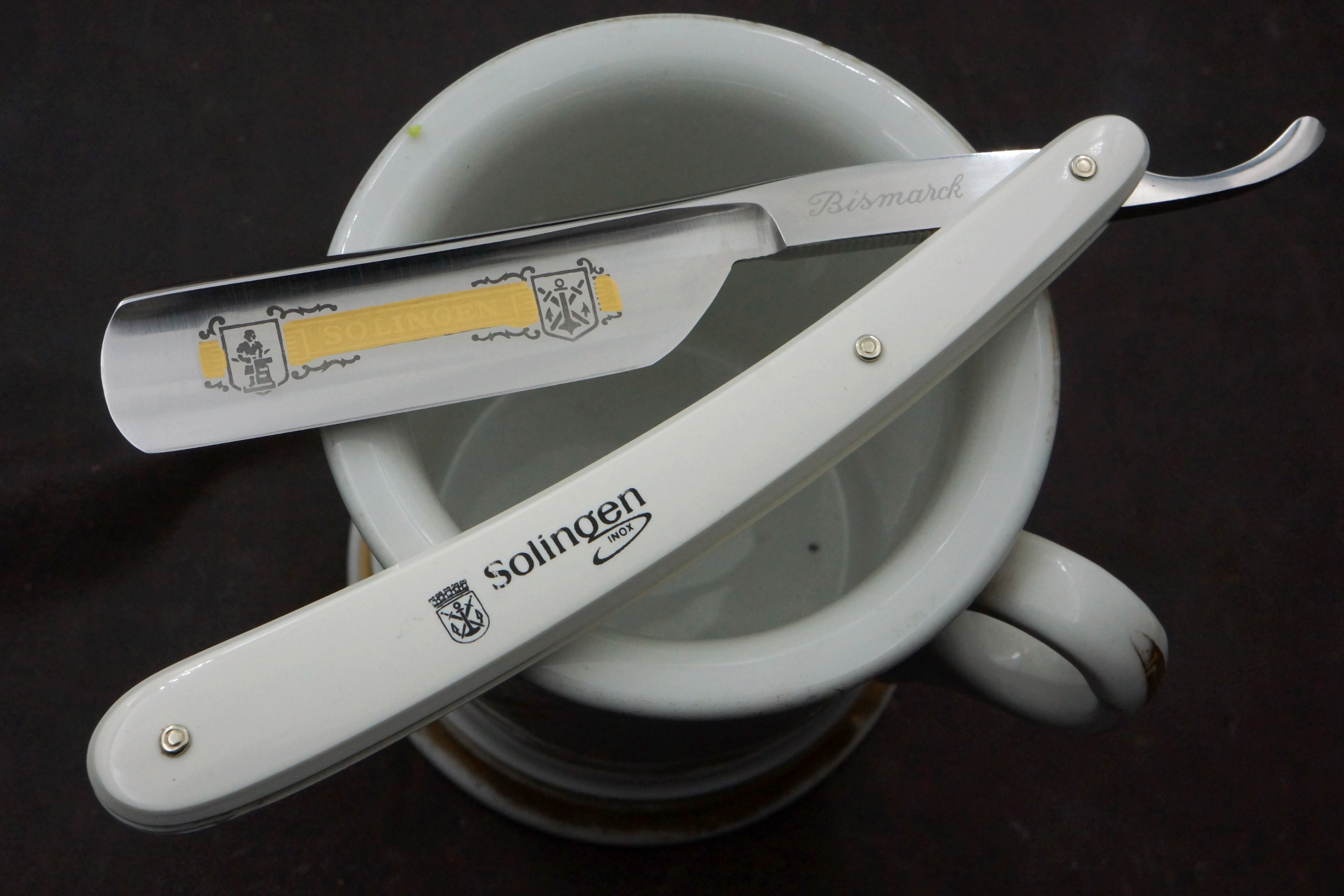 Bismarck - 6/8 Full Hollow Blade - Excellent Restored Vintage Solingen Straight Razor - Shave Ready