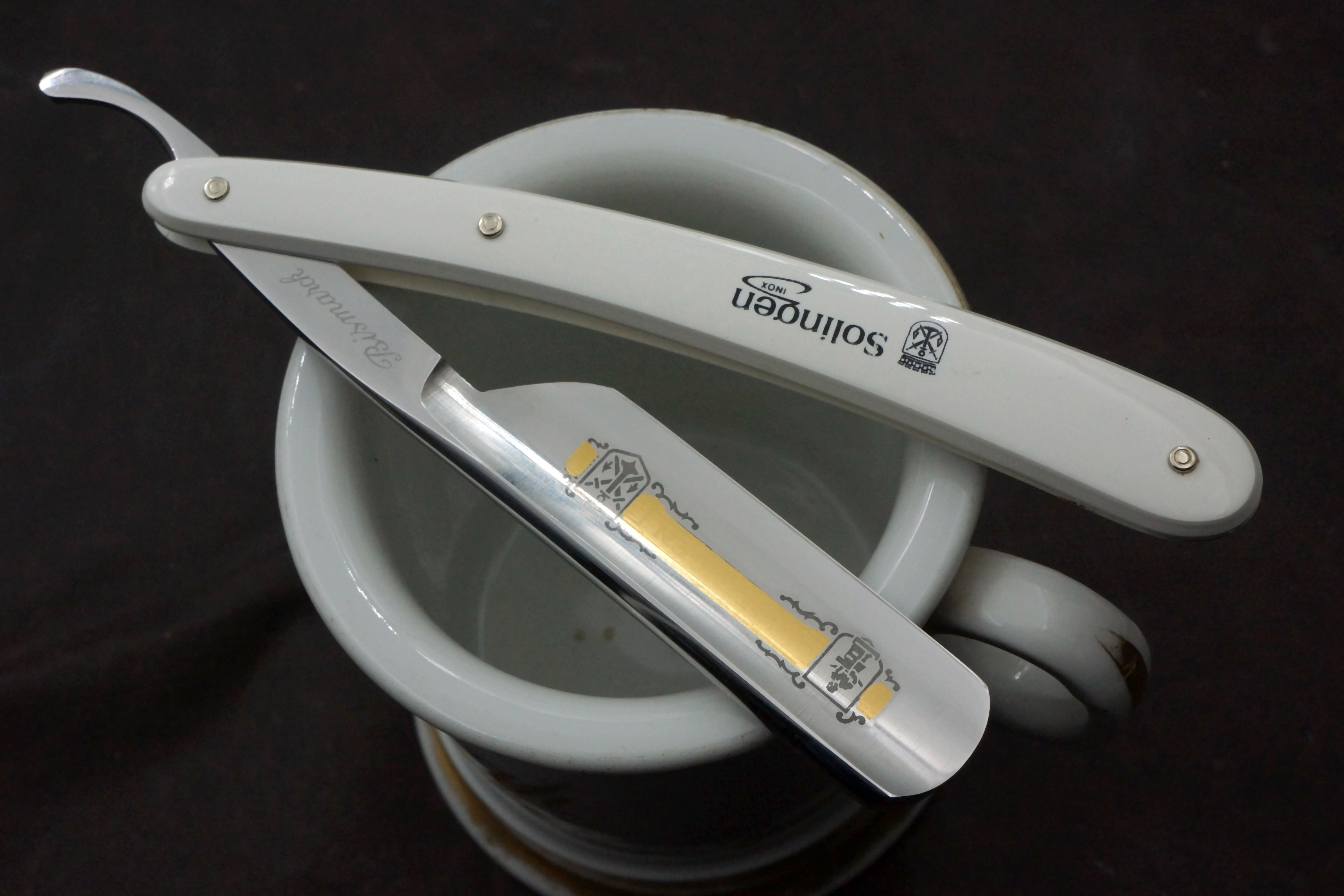 Bismarck - 6/8 Full Hollow Blade - Excellent Restored Vintage Solingen Straight Razor - Shave Ready