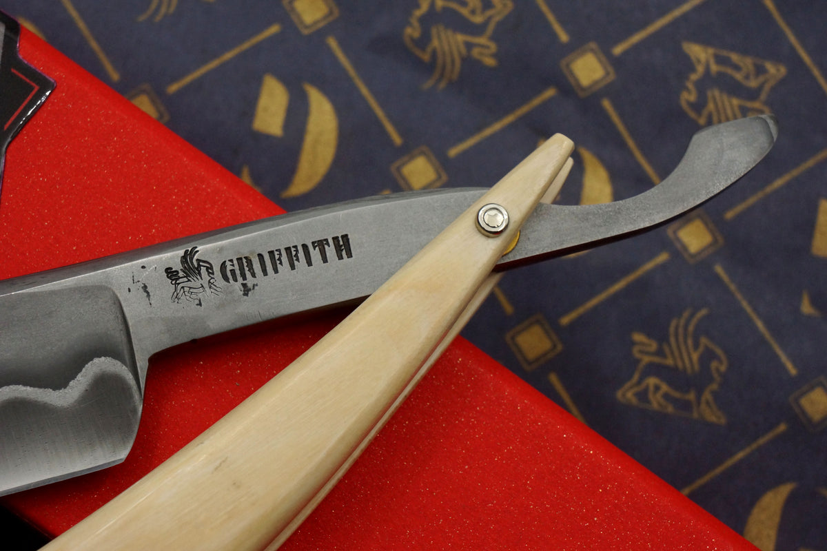 Griffith 15/16 W2 & Stainless San Mai Quarter Hollow - Mammoth Ivory Scales Artisan Straight Razor