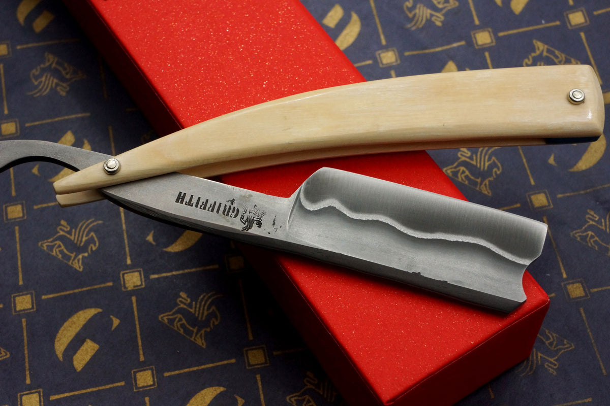 Griffith 15/16 W2 & Stainless San Mai Quarter Hollow - Mammoth Ivory Scales Artisan Straight Razor