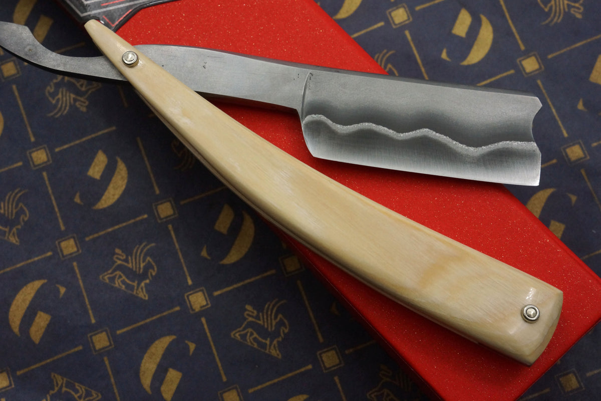 Griffith 15/16 W2 & Stainless San Mai Quarter Hollow - Mammoth Ivory Scales Artisan Straight Razor