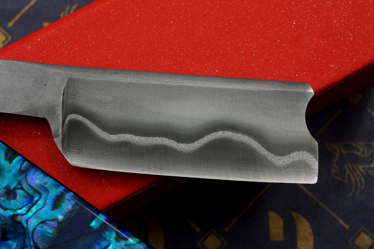 Griffith 15/16 W2 & Stainless San Mai Quarter Hollow - Abalone Scales Artisan Straight Razor