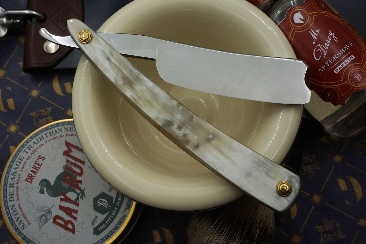 George Wostenholm & Sons - 15/16" Blade with New Horn Scales - Fully Restored Sheffield Straight Razor - Shave Ready