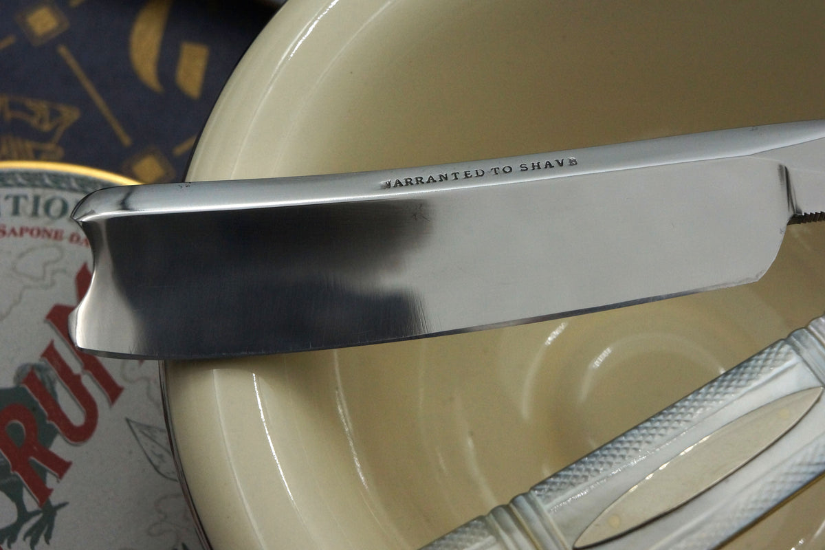 Edward Saville "Eclipse" 13/16 - Fancy Grind Fully Restored Mother of Pearl Scaled Sheffield Straight Razor - Shave Ready