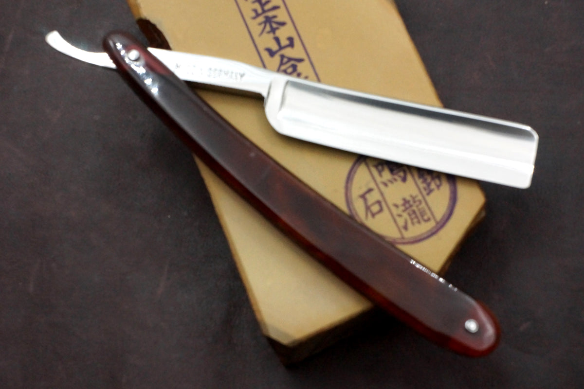 Ernst Hermes Jr. Near Pristine 11/16 Blade - Fancy Etch Vintage Solingen Straight Razor - Shave Ready