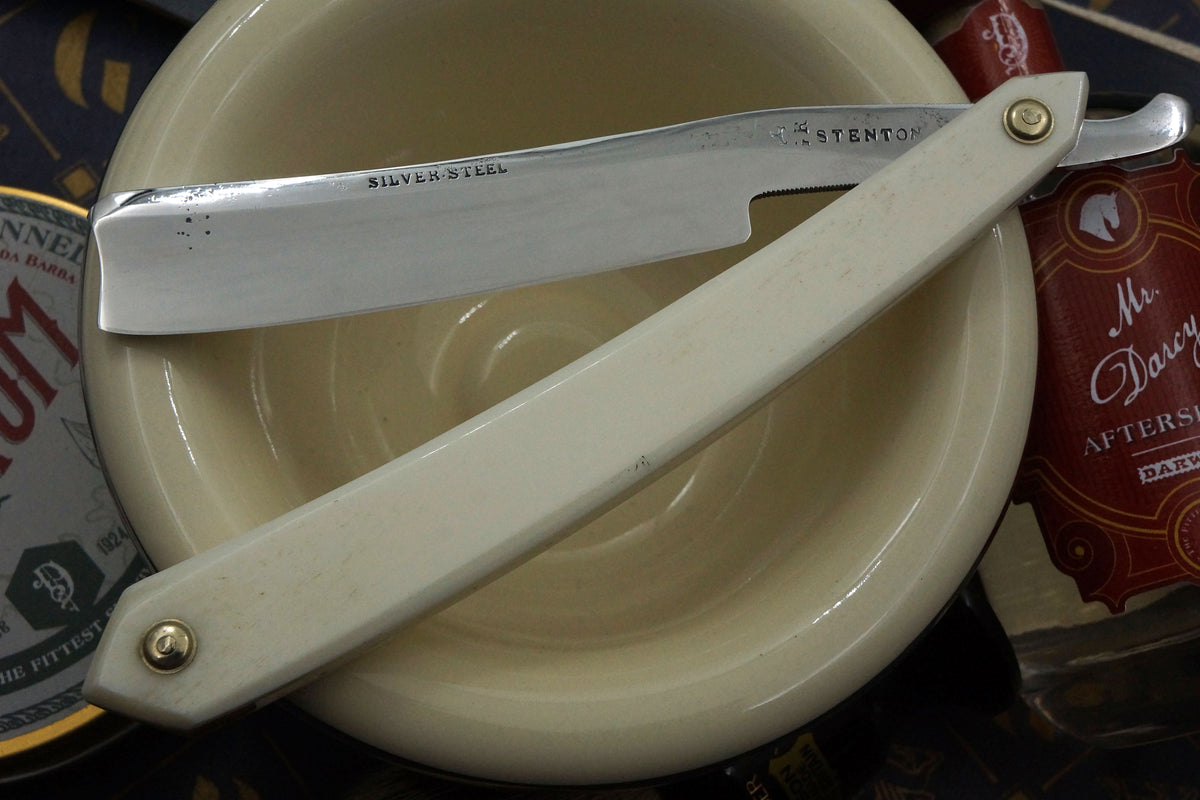 Stenton "Silver Steel" - 6/8 Early 1800s Stubtail with New Bone Scales - Fully Restored Sheffield Straight Razor - Shave Ready