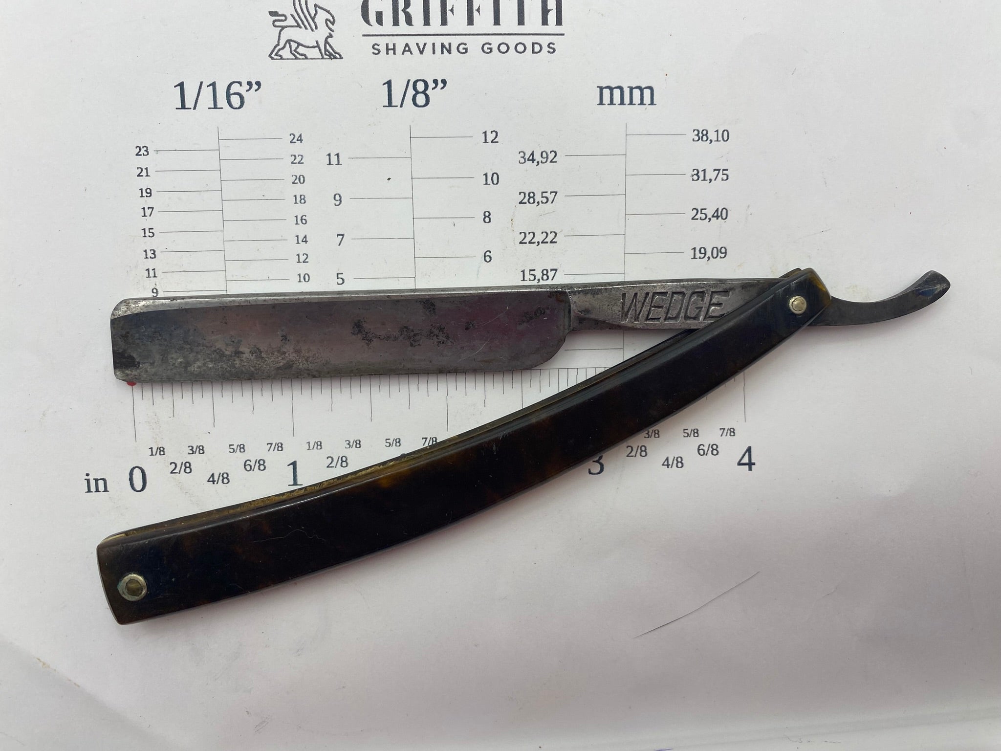 Vintage Union Cutlery Wedge American Razor for Restoration