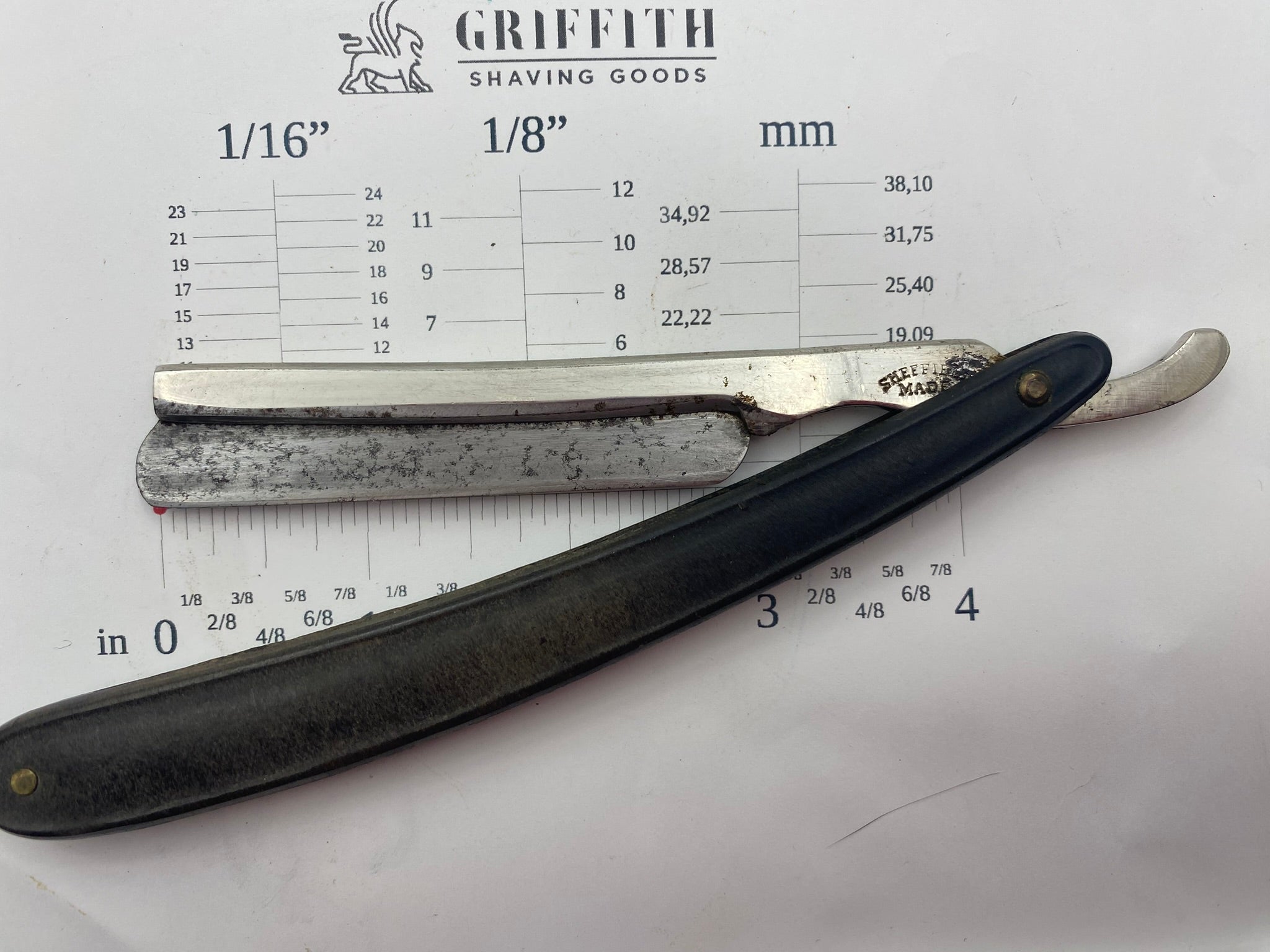 Vintage "Sheffield Made" Frameback Razor for Restoration