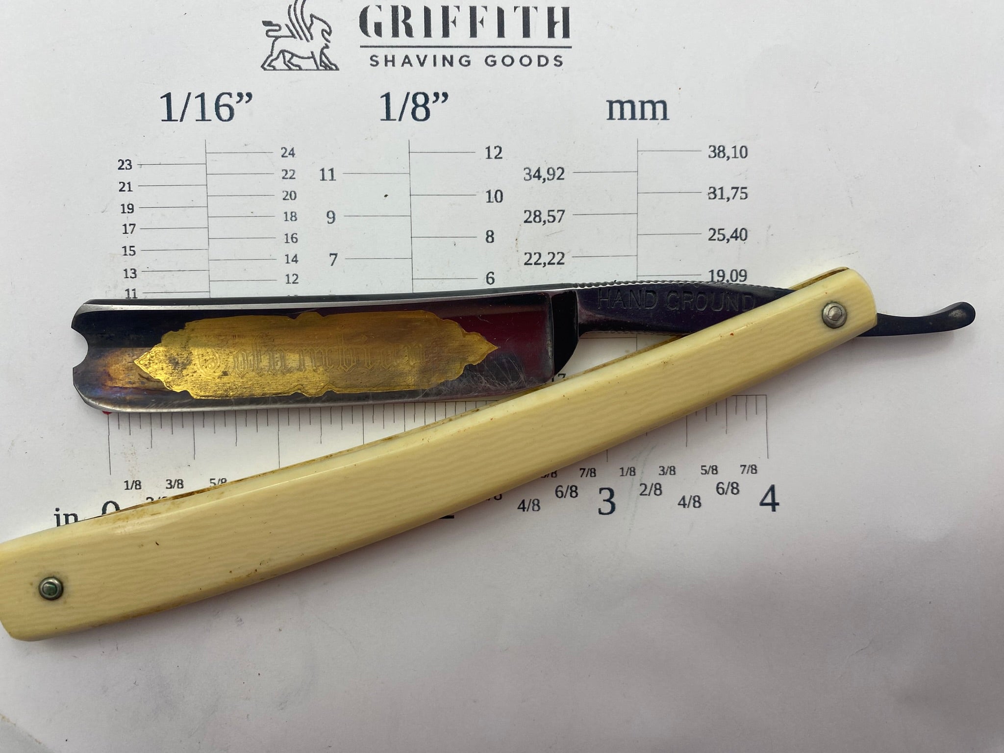 Vintage "Columbian" Hand Ground Razor for Restoration