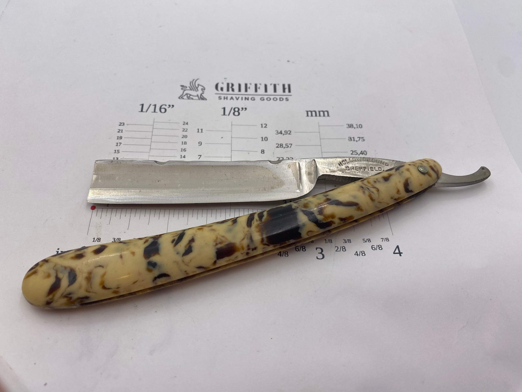 Vintage Hollow Ground Sheffield Razor for Restoration