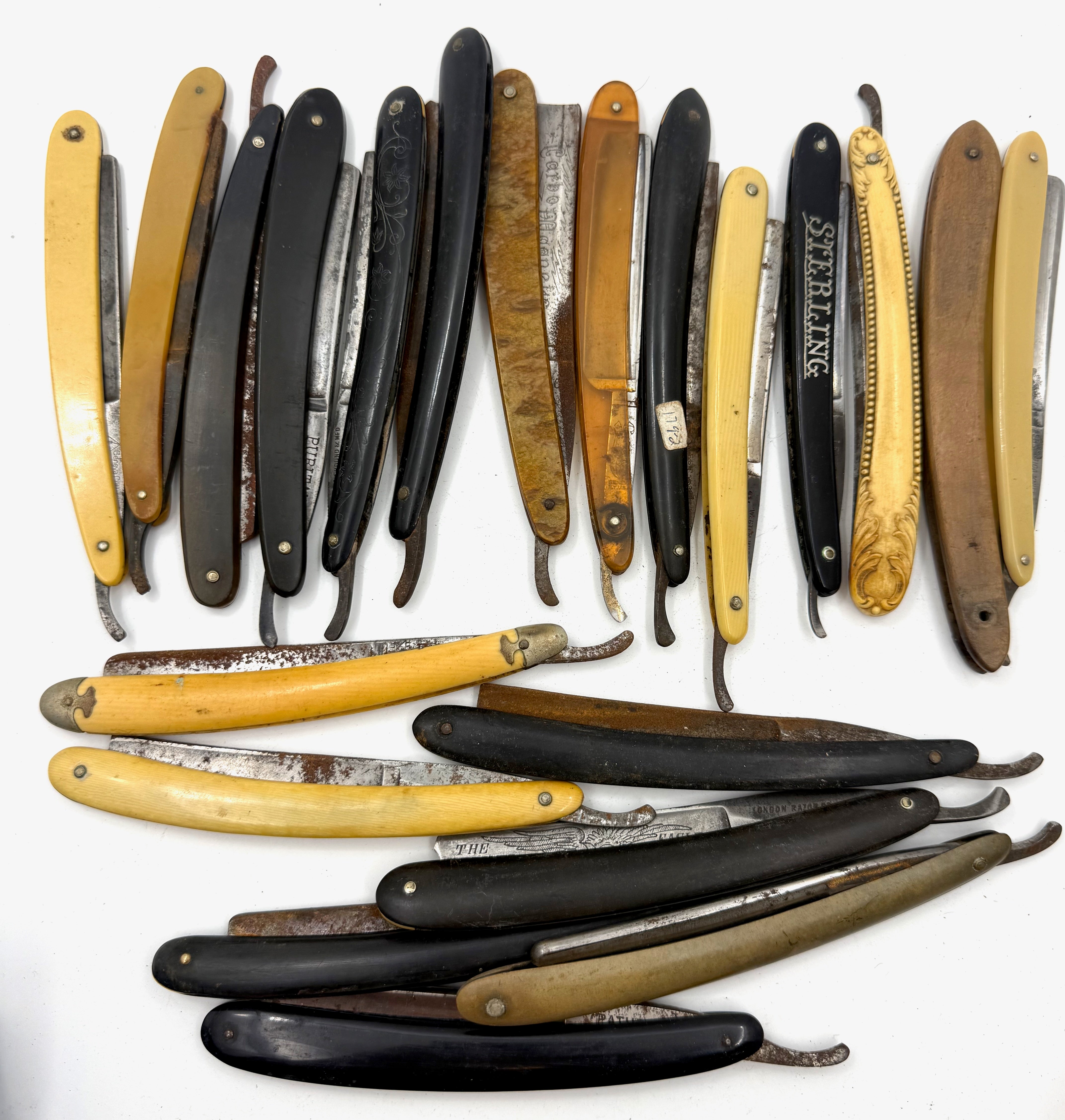 Lot of Vintage Straight Razor Scales and Parts #8